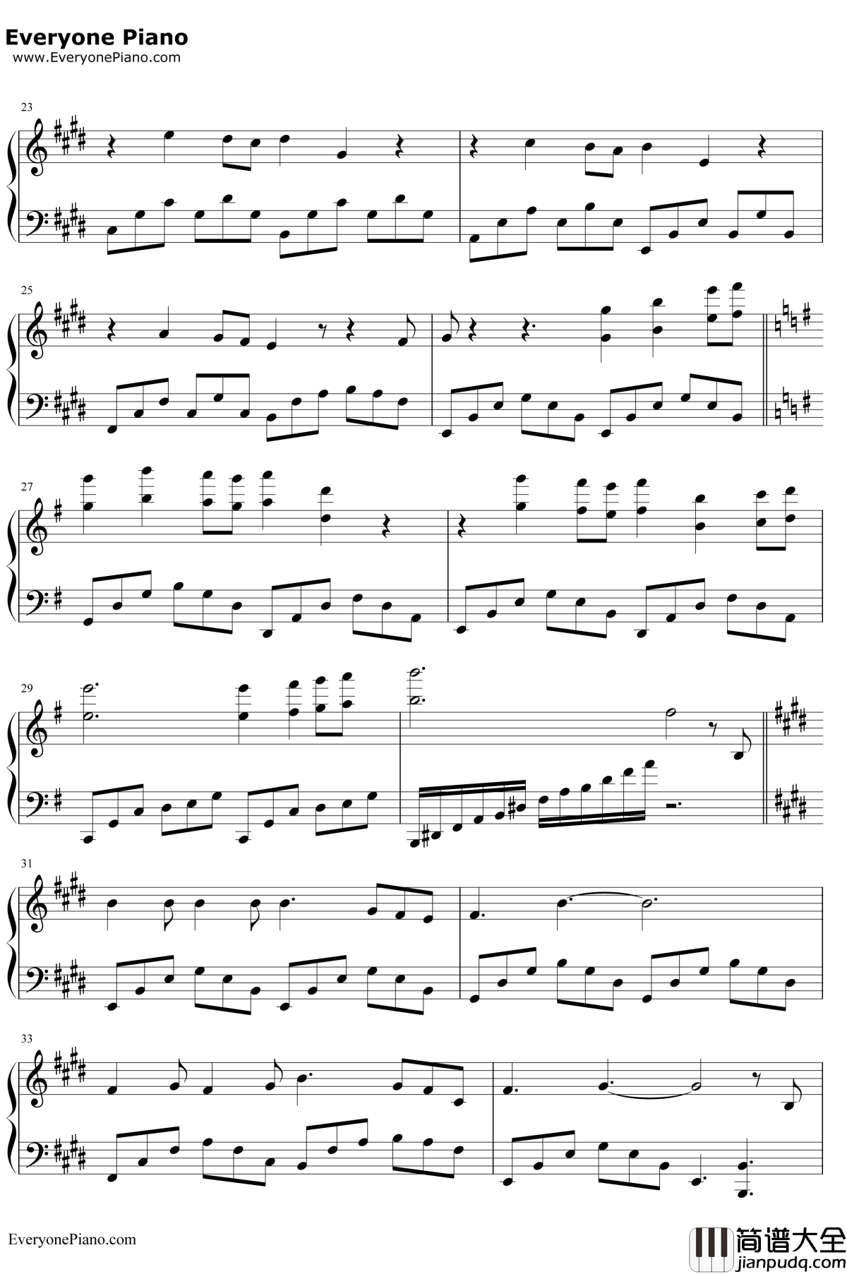 最长的旅途钢琴谱_李琦_无心法师片尾曲