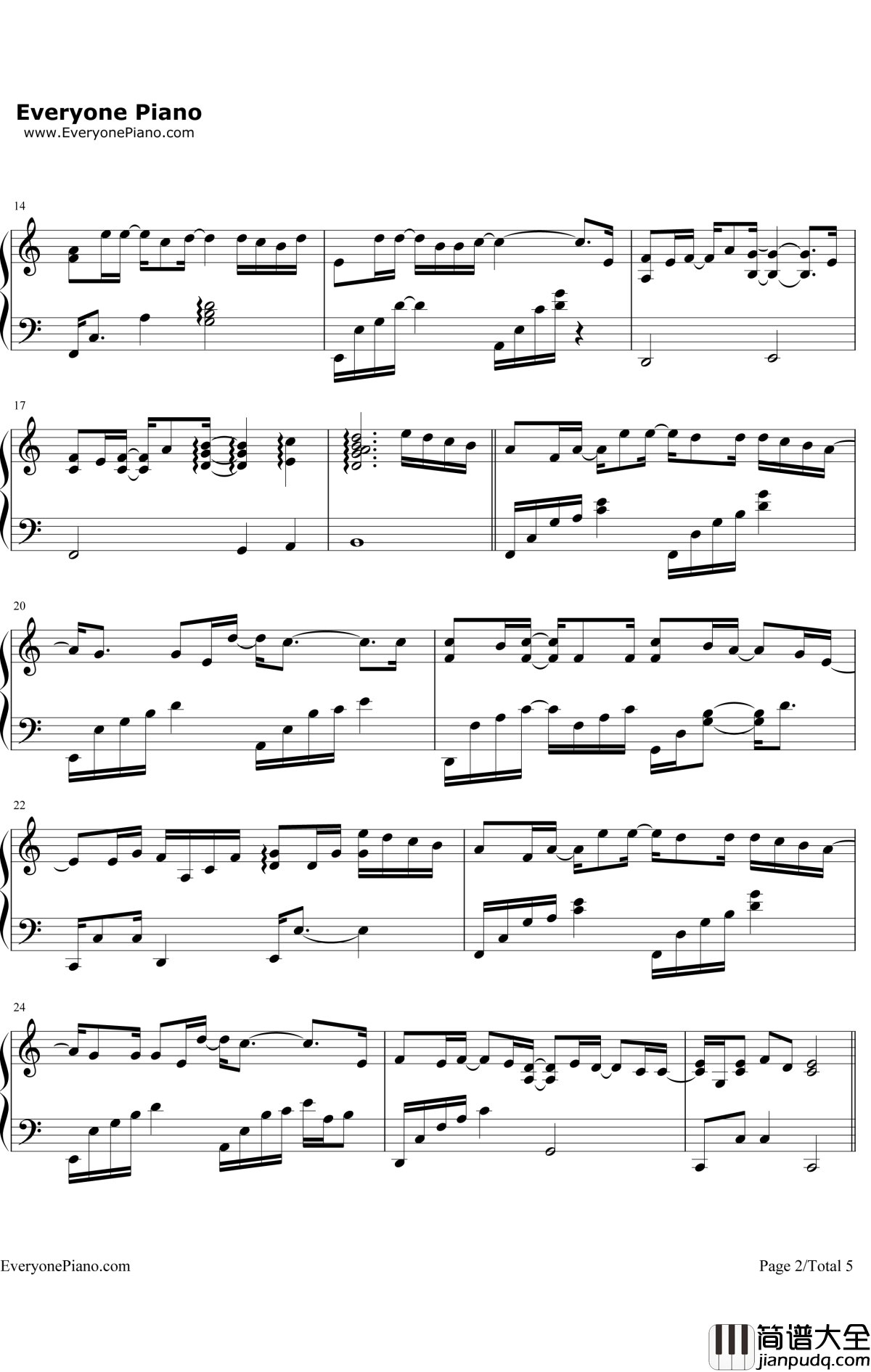 刚刚好钢琴谱_薛之谦