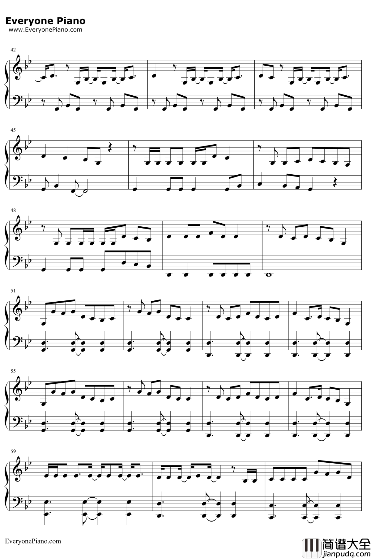 つなぐ钢琴谱_嵐_忍者之国主题曲