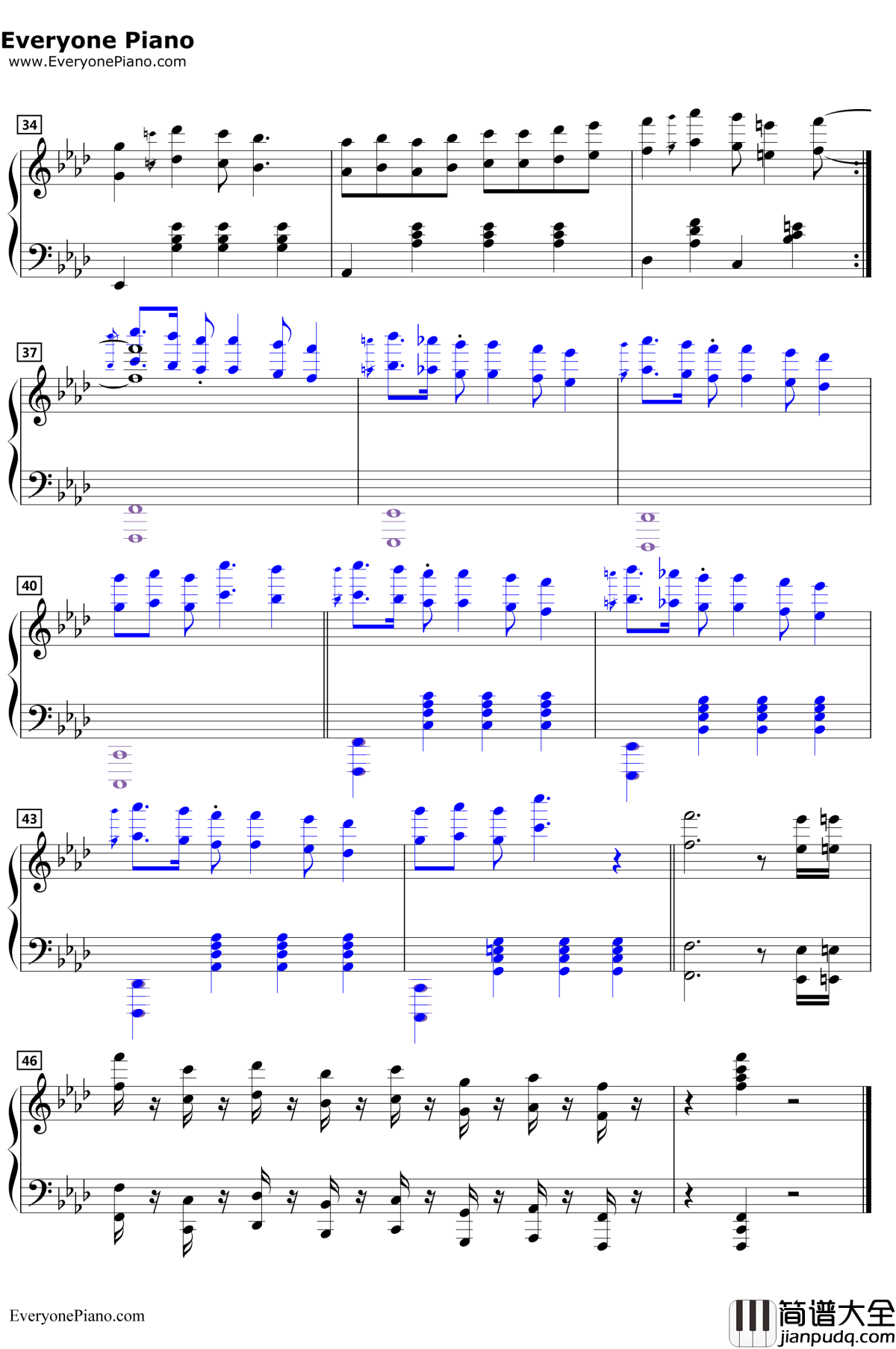 名探偵コナンメイン·テーマ钢琴谱_大野克夫_名侦探柯南主题曲