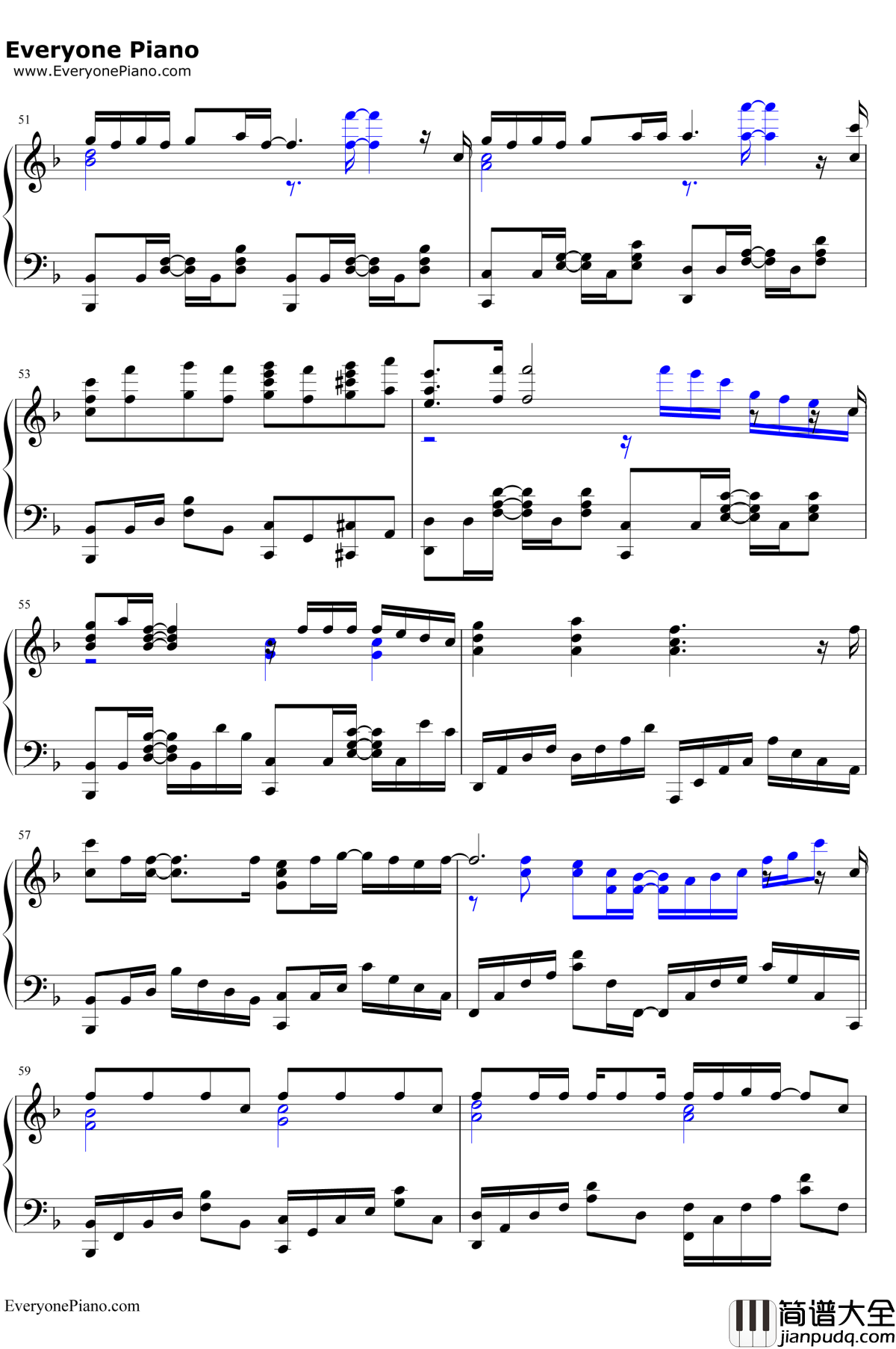 初嵐钢琴谱_初音未来