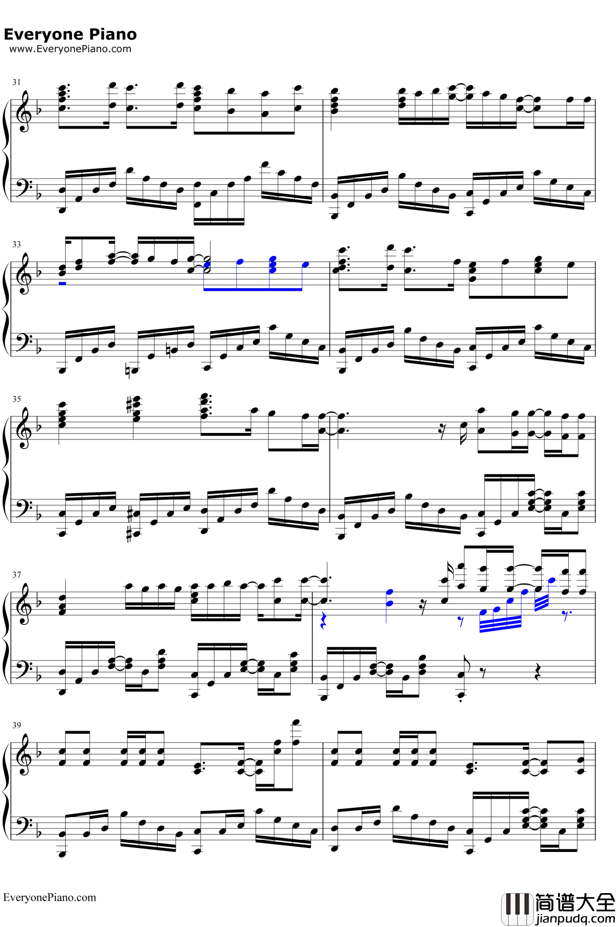 初嵐钢琴谱_初音未来