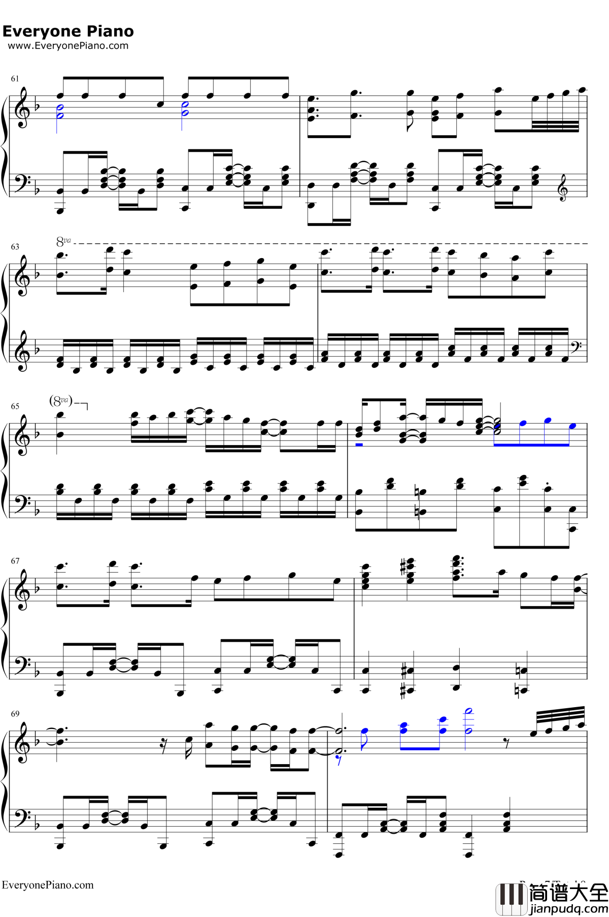 初嵐钢琴谱_初音未来