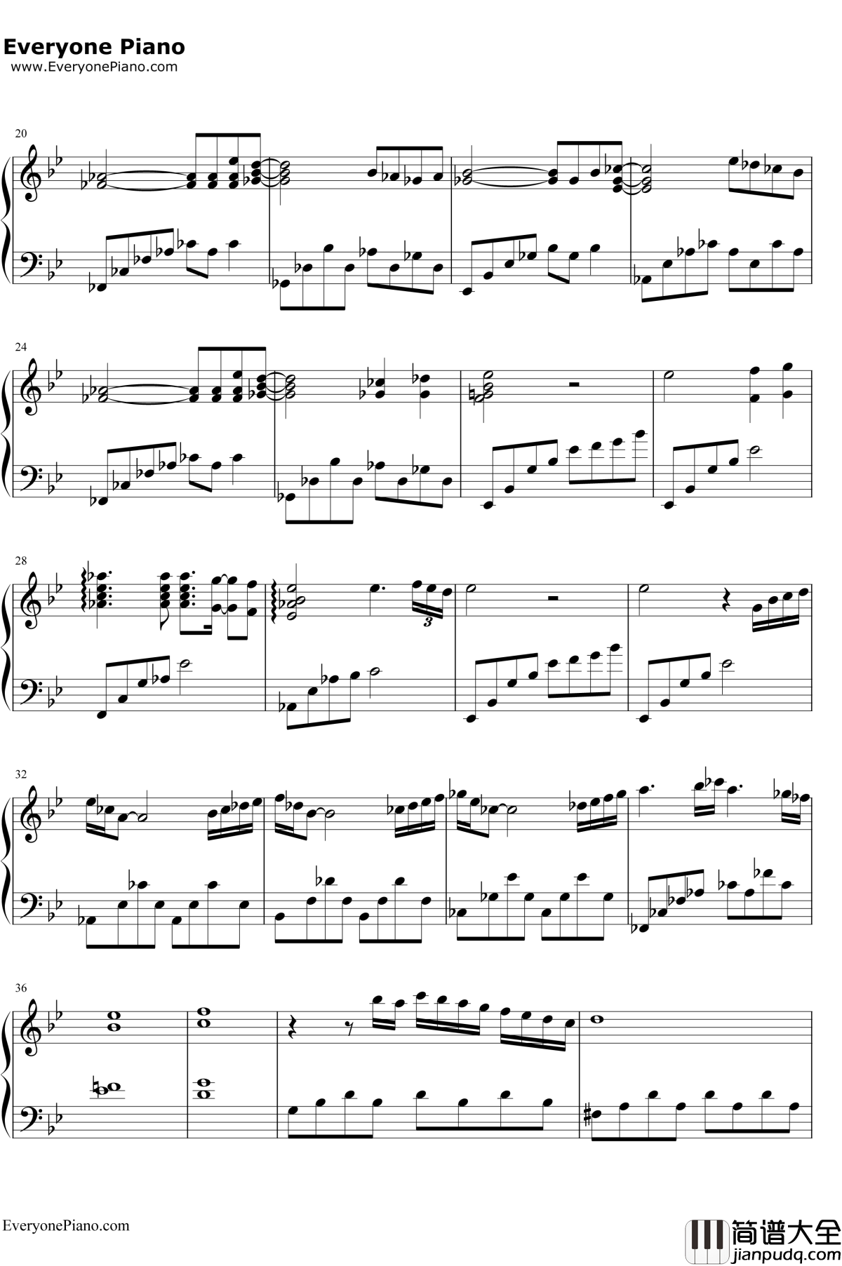 Hatsukoi钢琴谱_久石让__初恋_（はつ恋）主题曲