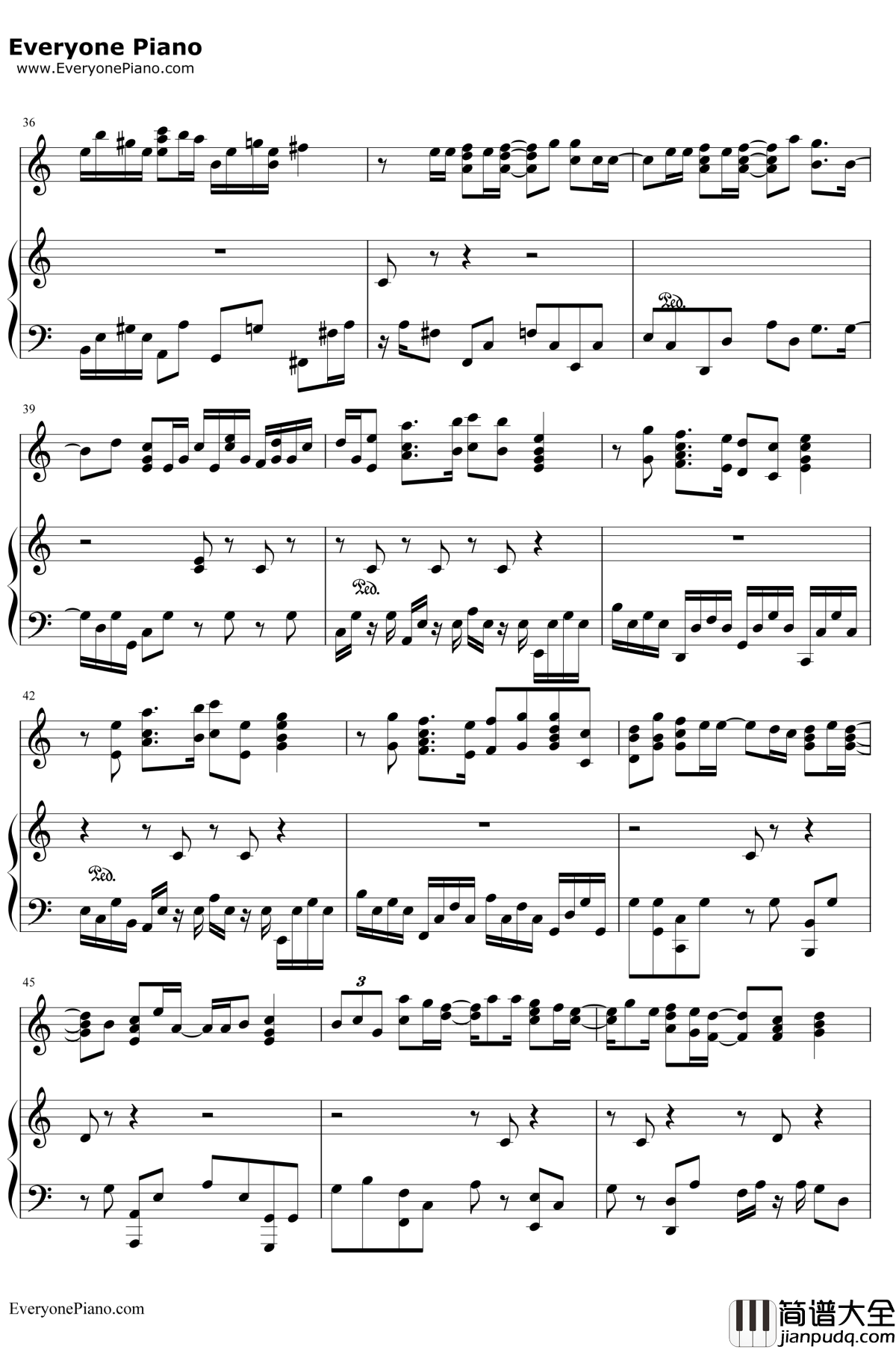 亲朋勿友钢琴谱__邓丽欣