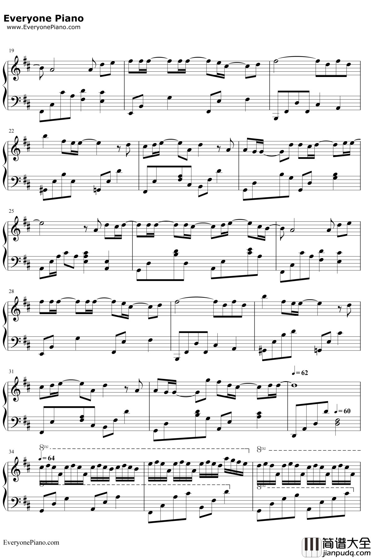 说了再见钢琴谱_周杰伦