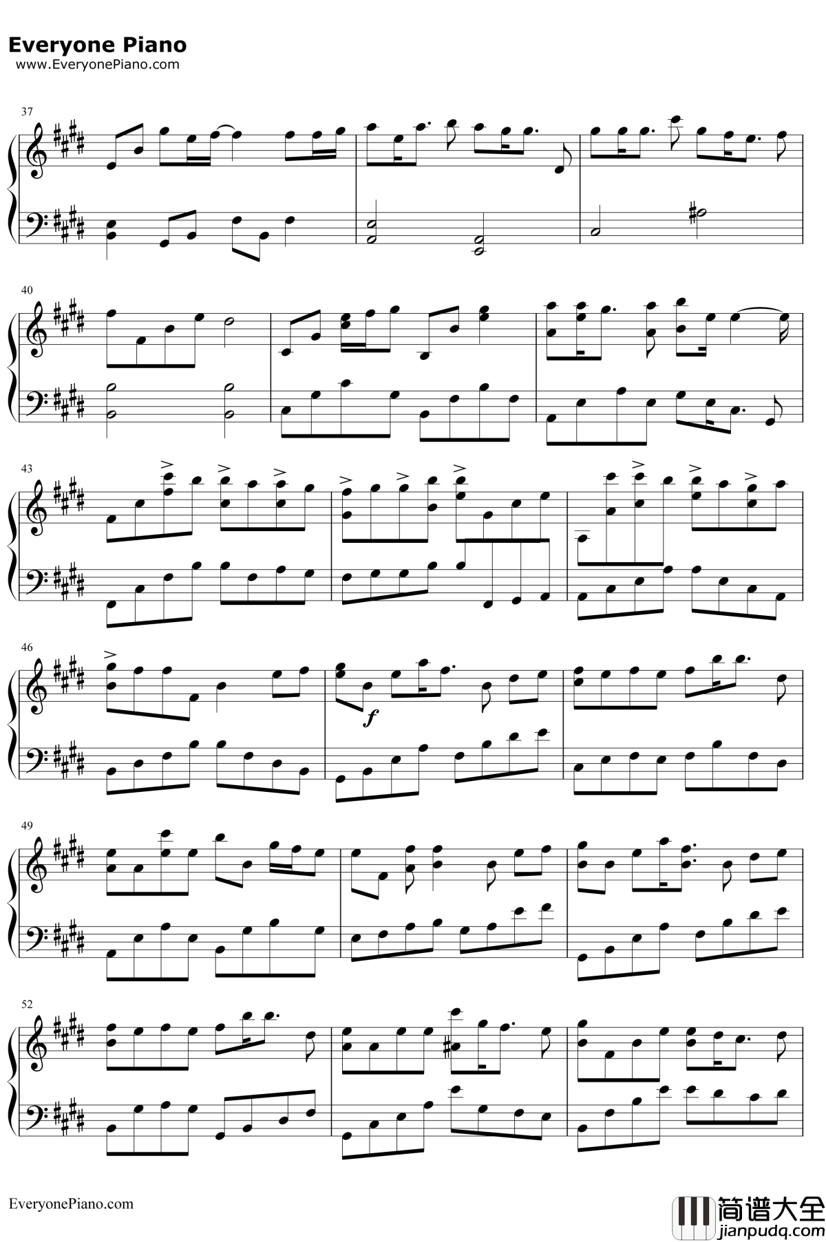 帰るから钢琴谱_BlueDrops_天降之物F片尾曲