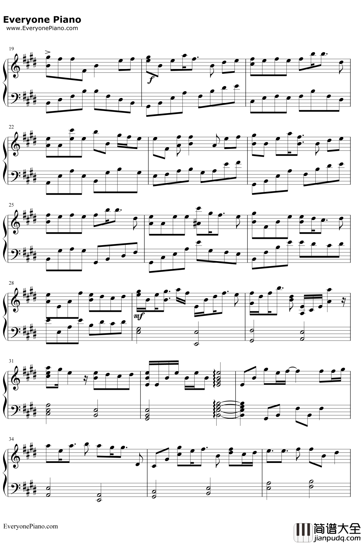 帰るから钢琴谱_BlueDrops_天降之物F片尾曲