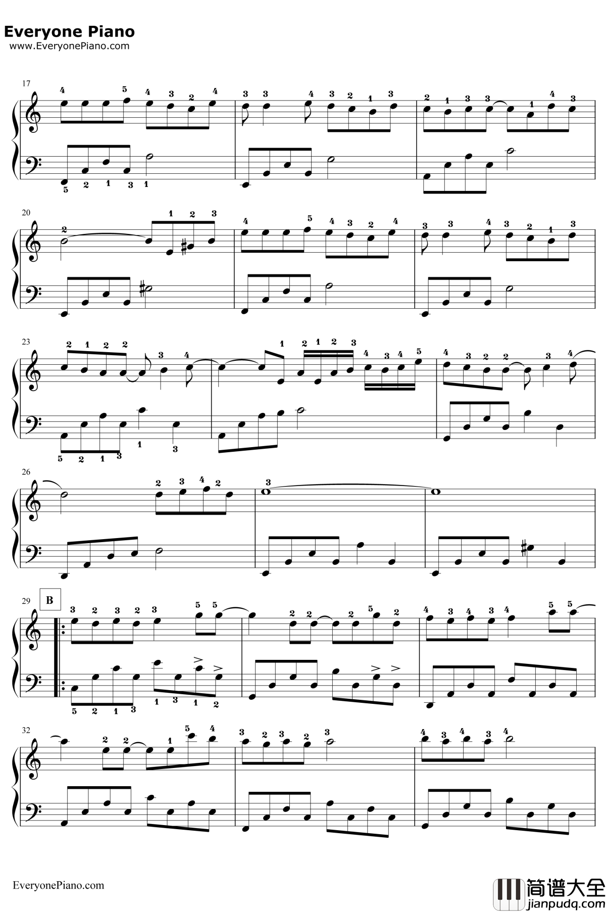 爱上一个不回家的人钢琴谱_林忆莲_简单好听版