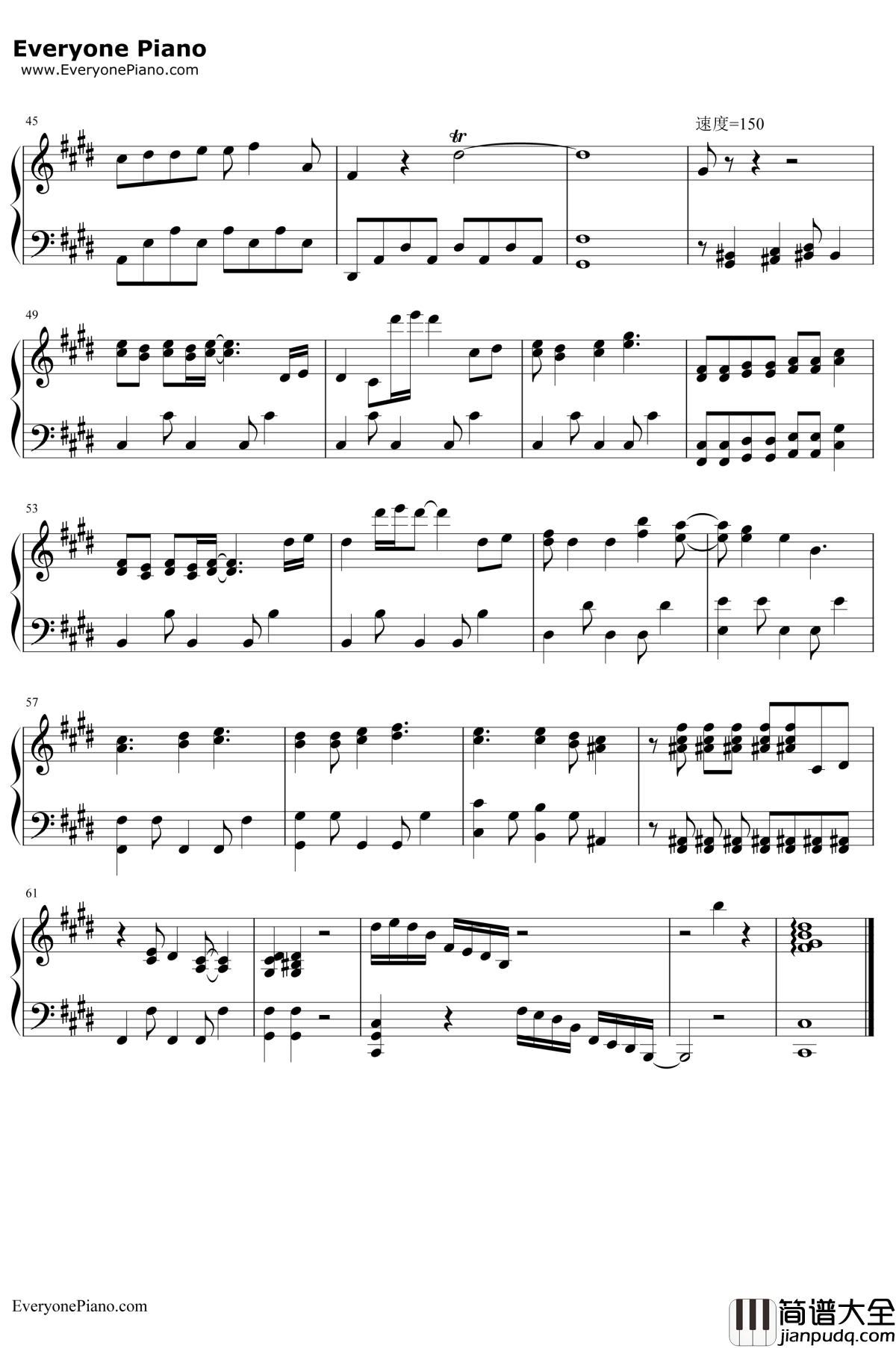 悲伤的天使钢琴谱_伊戈尔·克鲁多伊