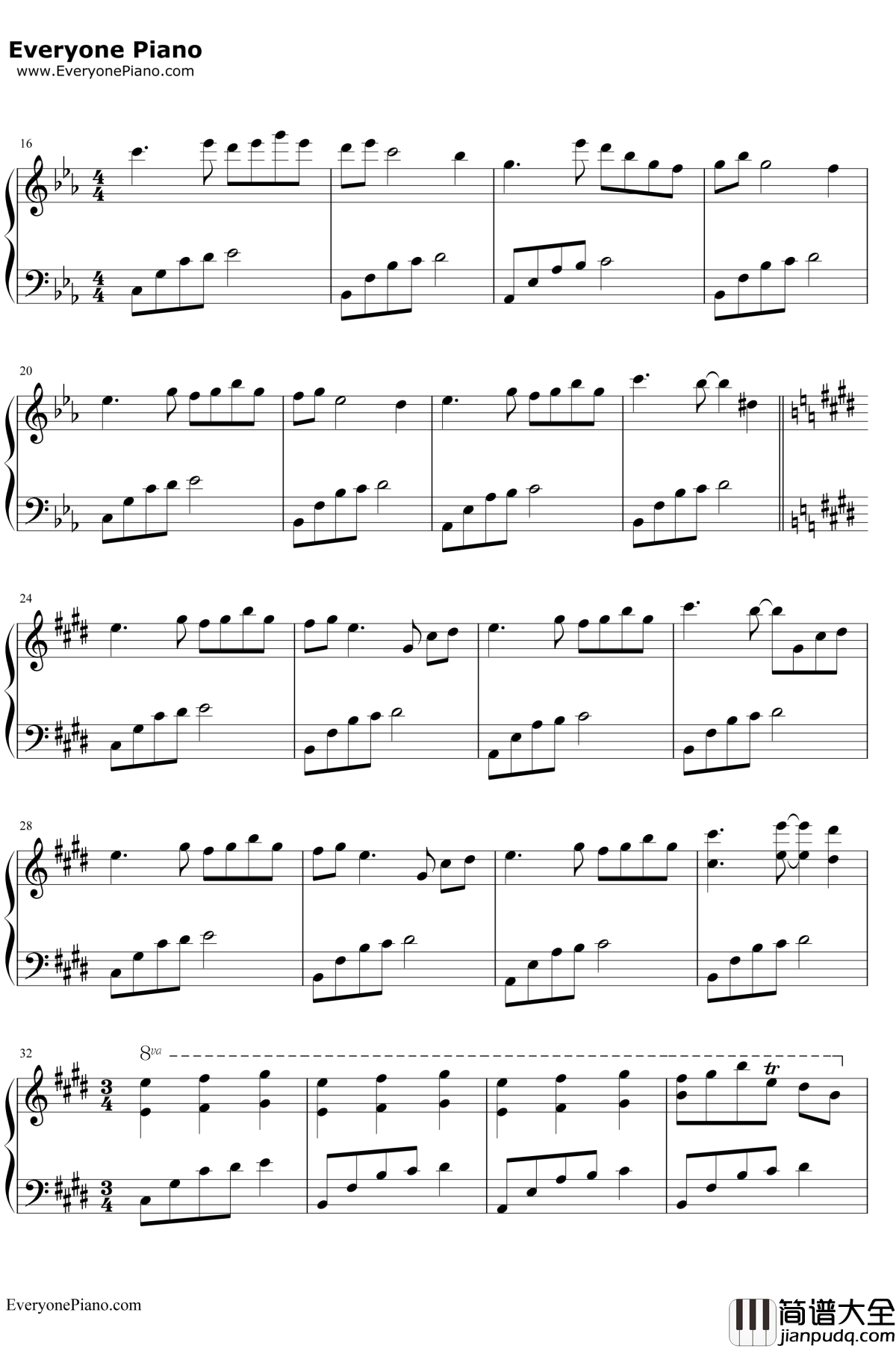 穰子的风铃钢琴谱_东方project