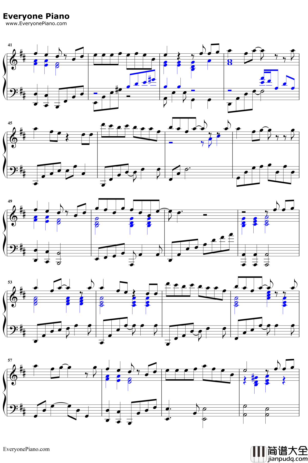 梦一场钢琴谱_张碧晨_中国新歌声第二季