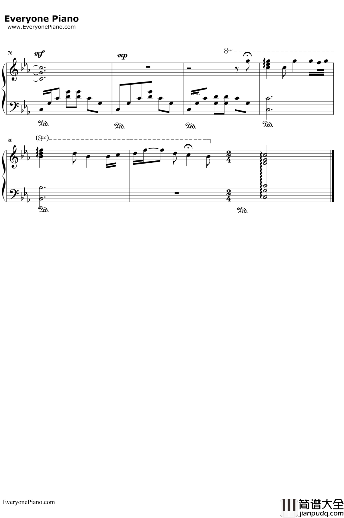 史班赛山钢琴谱_未知