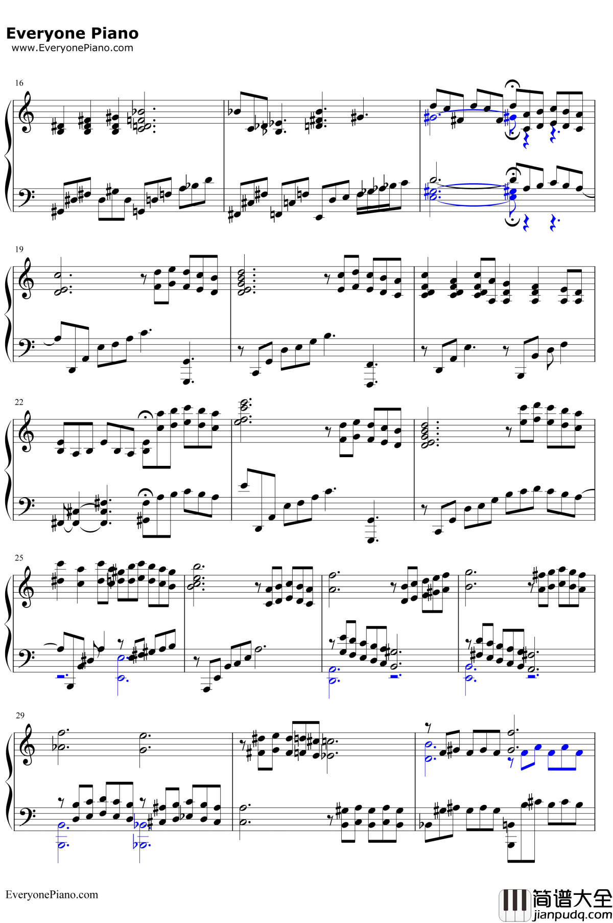 Impossible_Dream钢琴谱__久石让