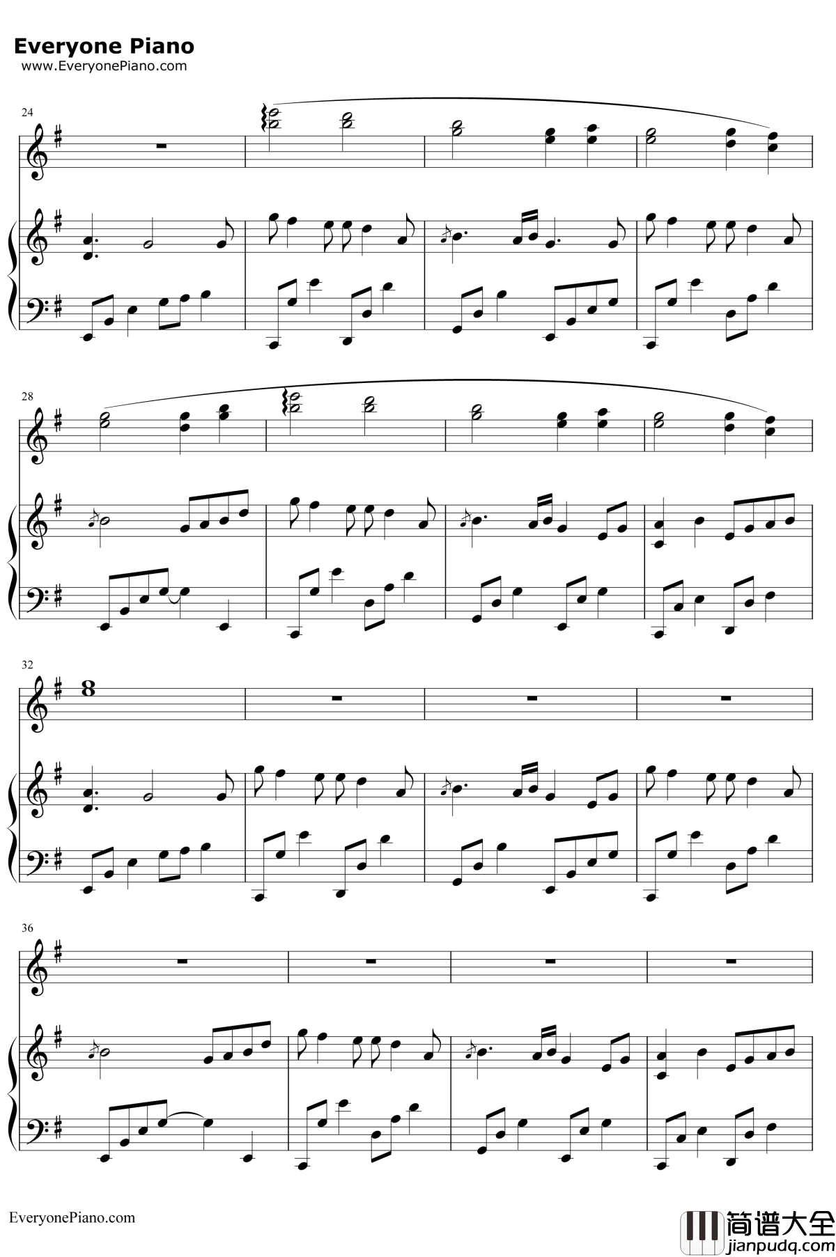 My_Soul钢琴谱__July