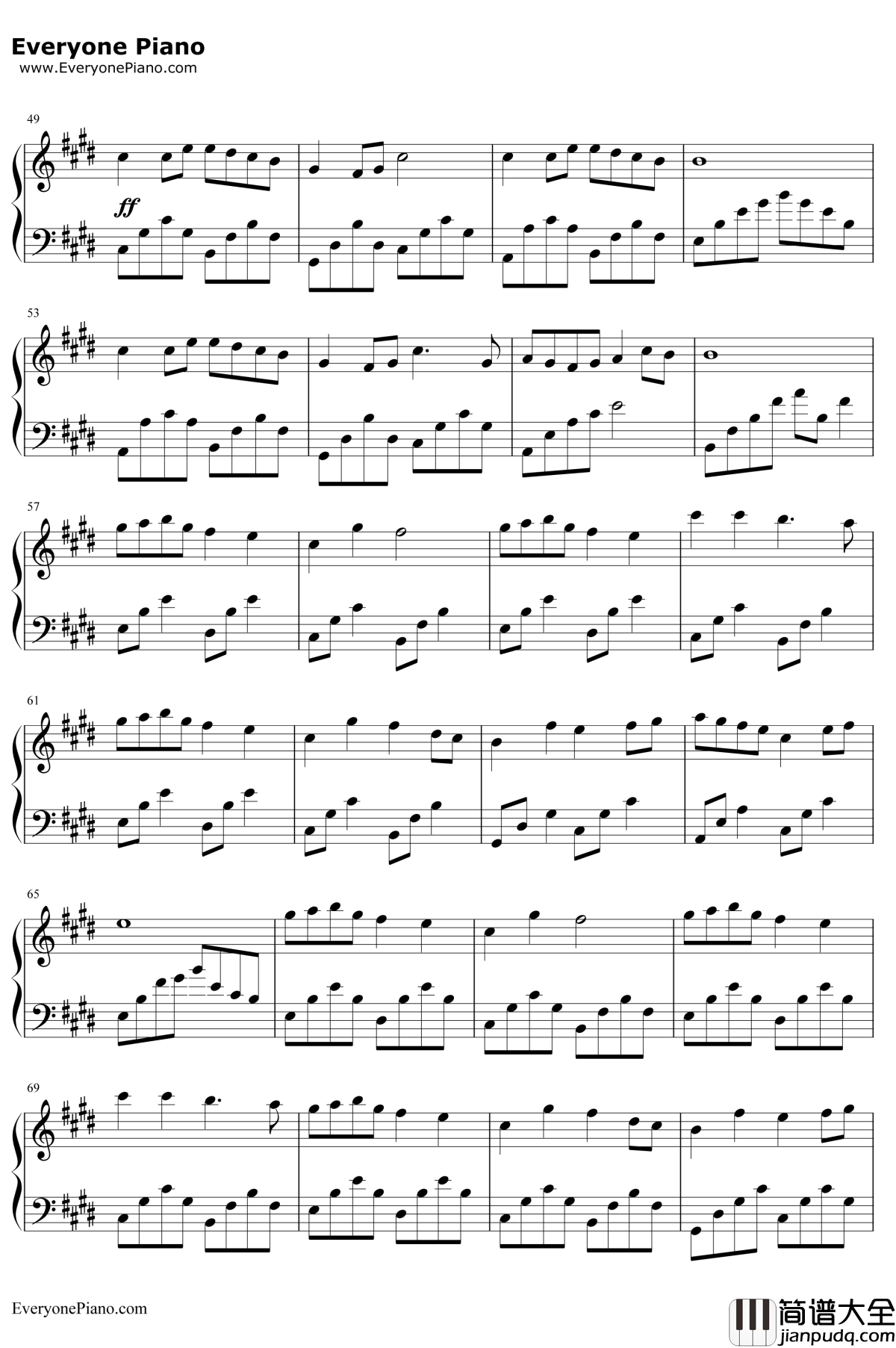 雪之梦钢琴谱_班得瑞Bandari_Snowdreams