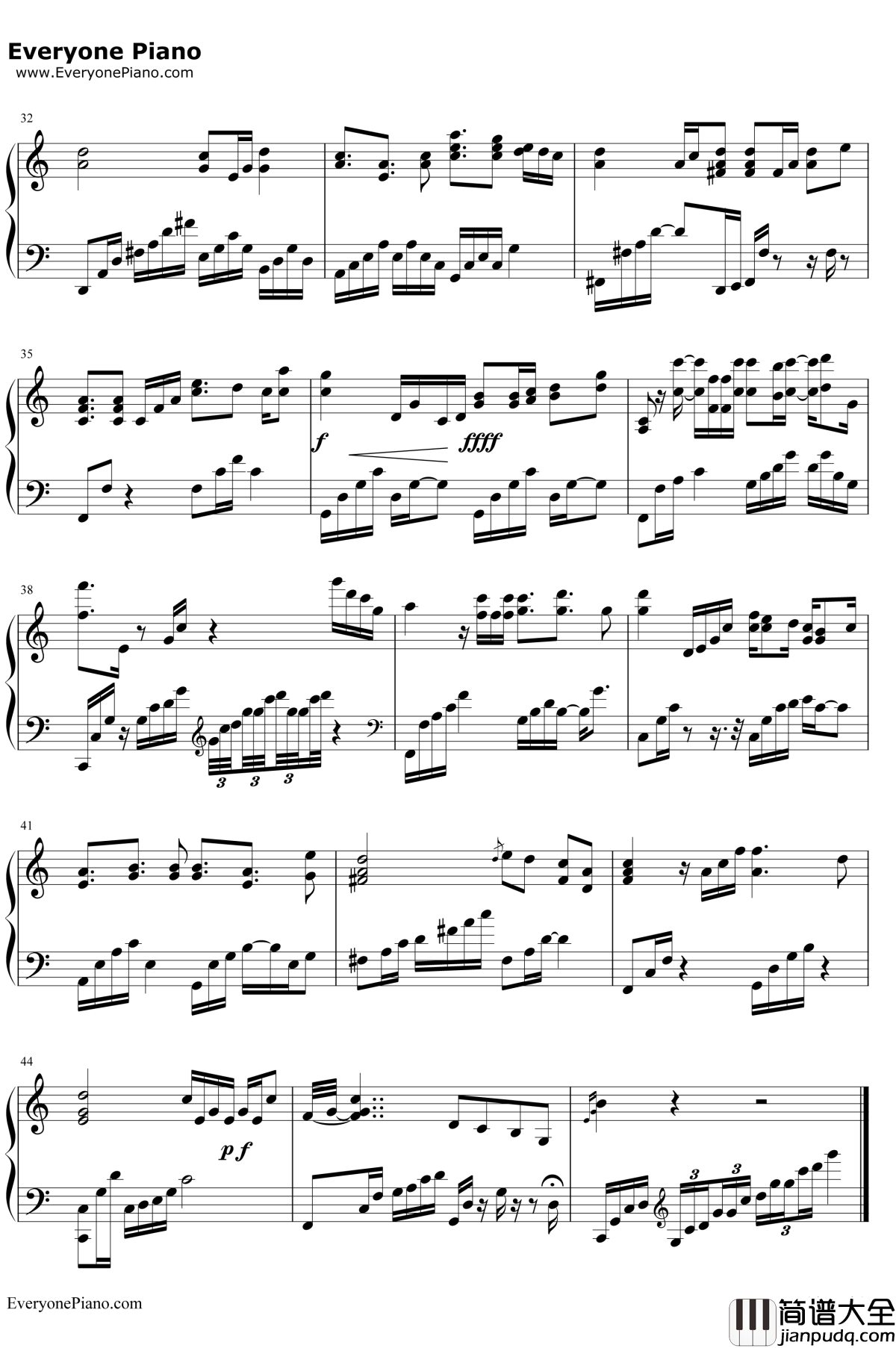 保护色钢琴谱_苏亦承_终极一班插曲