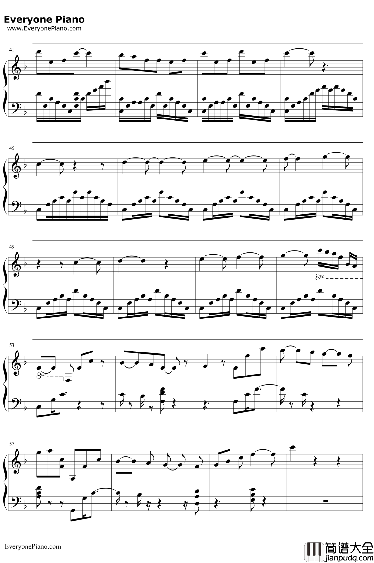 魔法使いの夜～メインテーマ钢琴谱_深泽秀行_魔法使之夜BGM