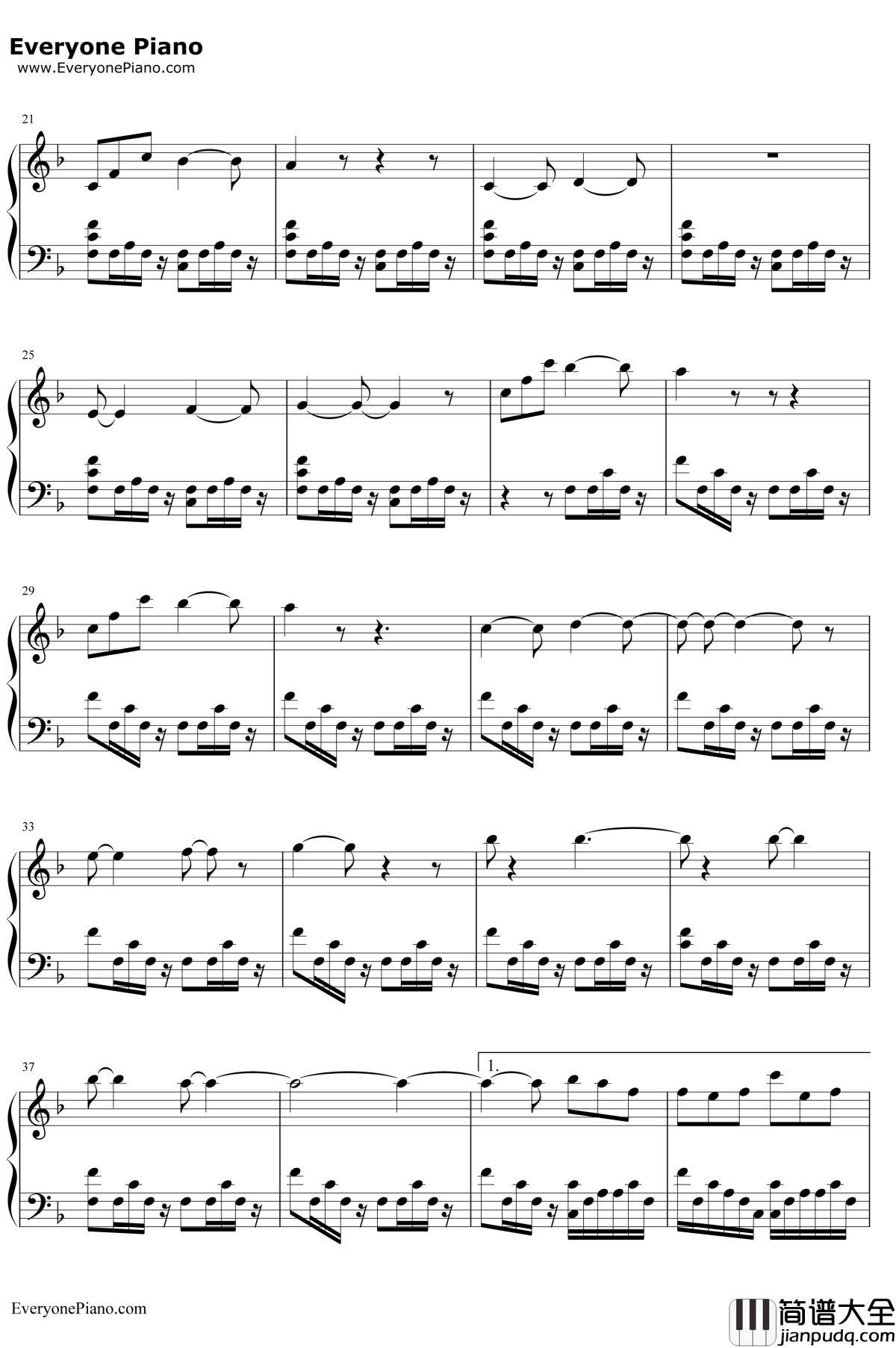 魔法使いの夜～メインテーマ钢琴谱_深泽秀行_魔法使之夜BGM