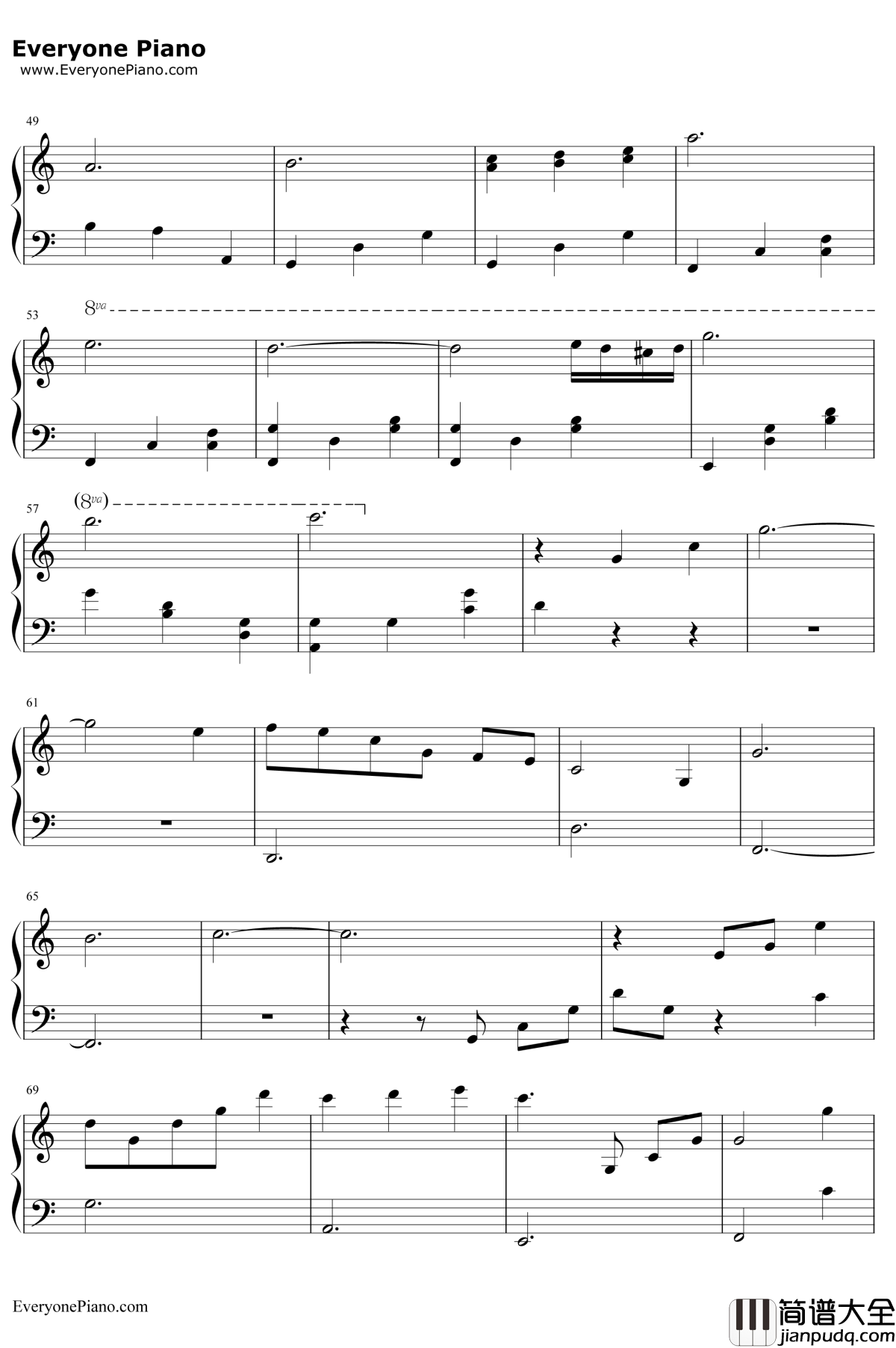 私の嘘PianoSolo钢琴谱_横山克_四月是你的谎言OST