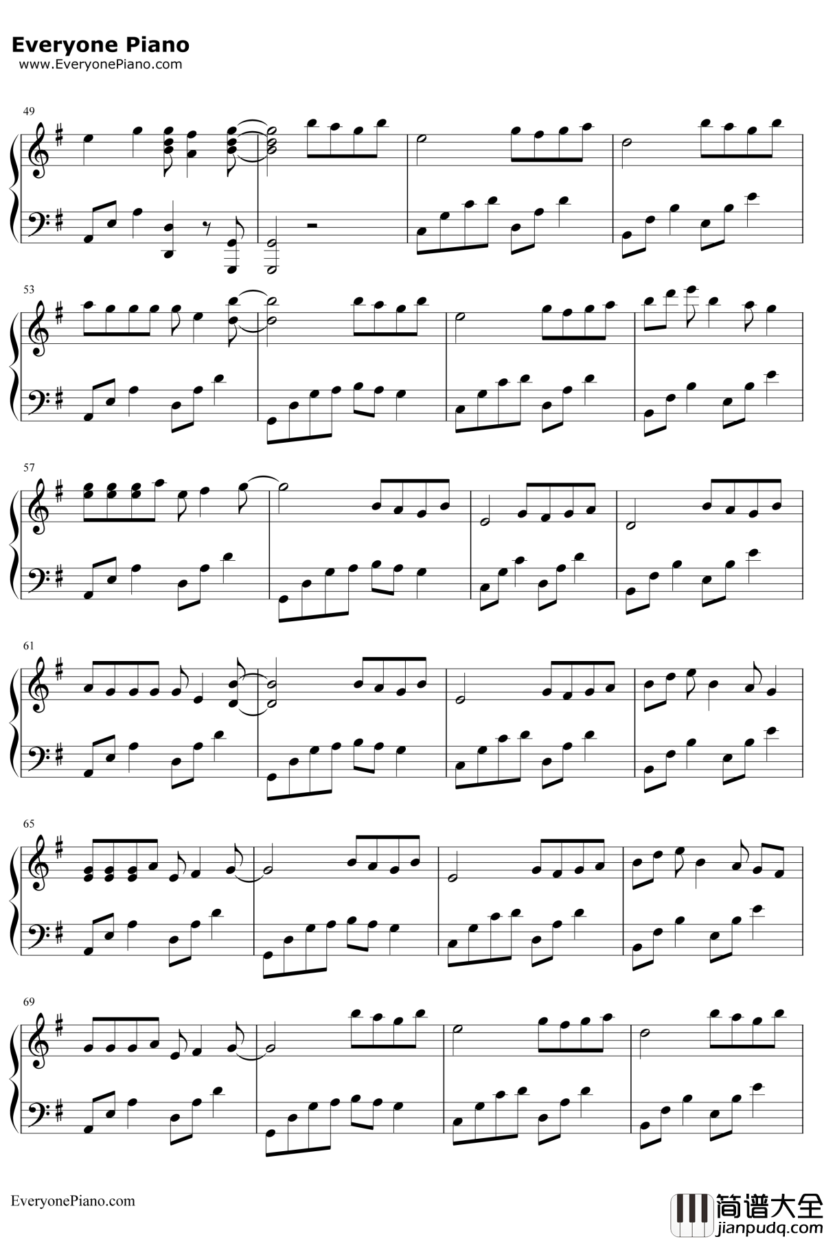 二零三钢琴谱_毛不易