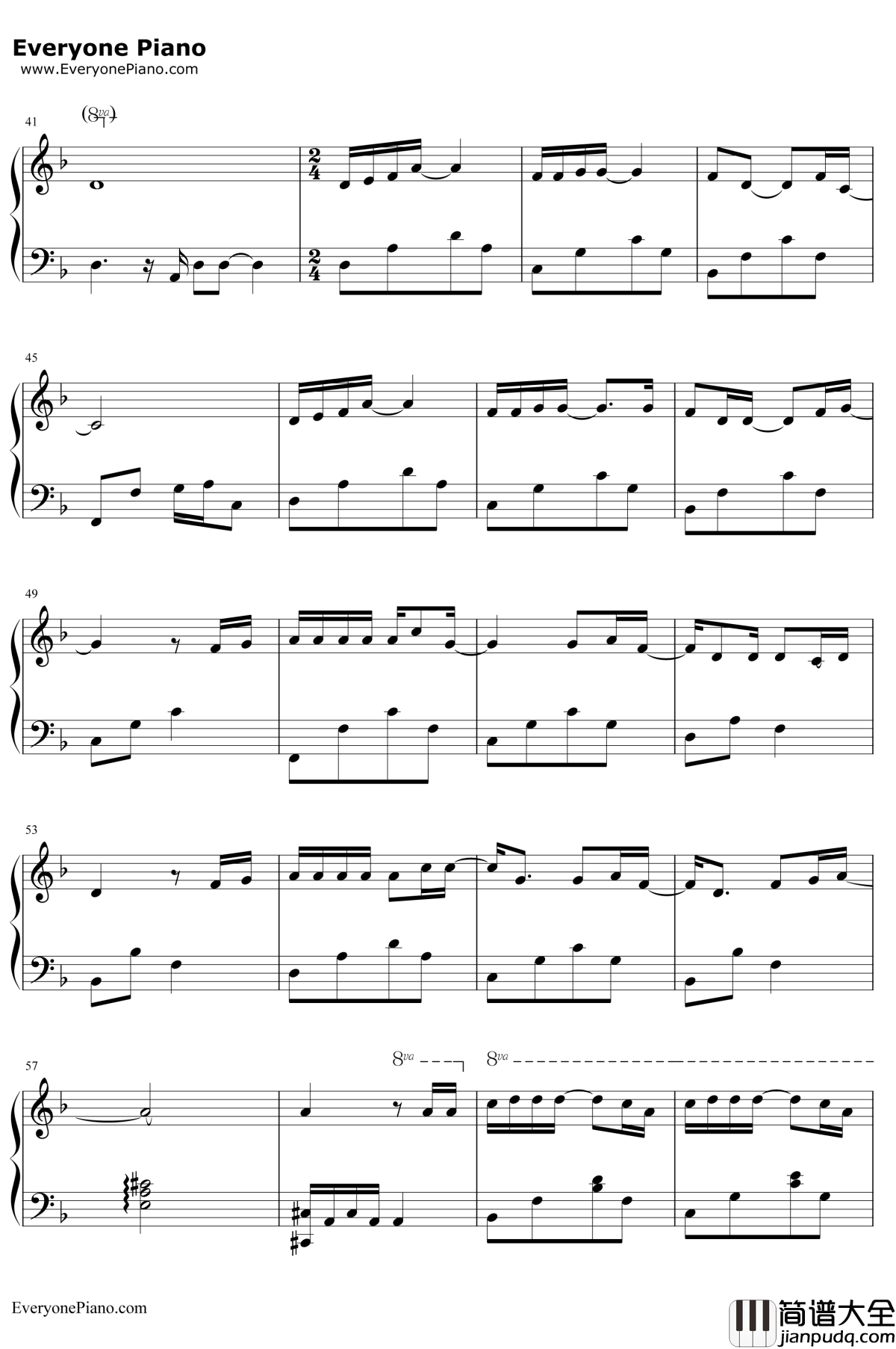 等一分钟钢琴谱__徐誉滕