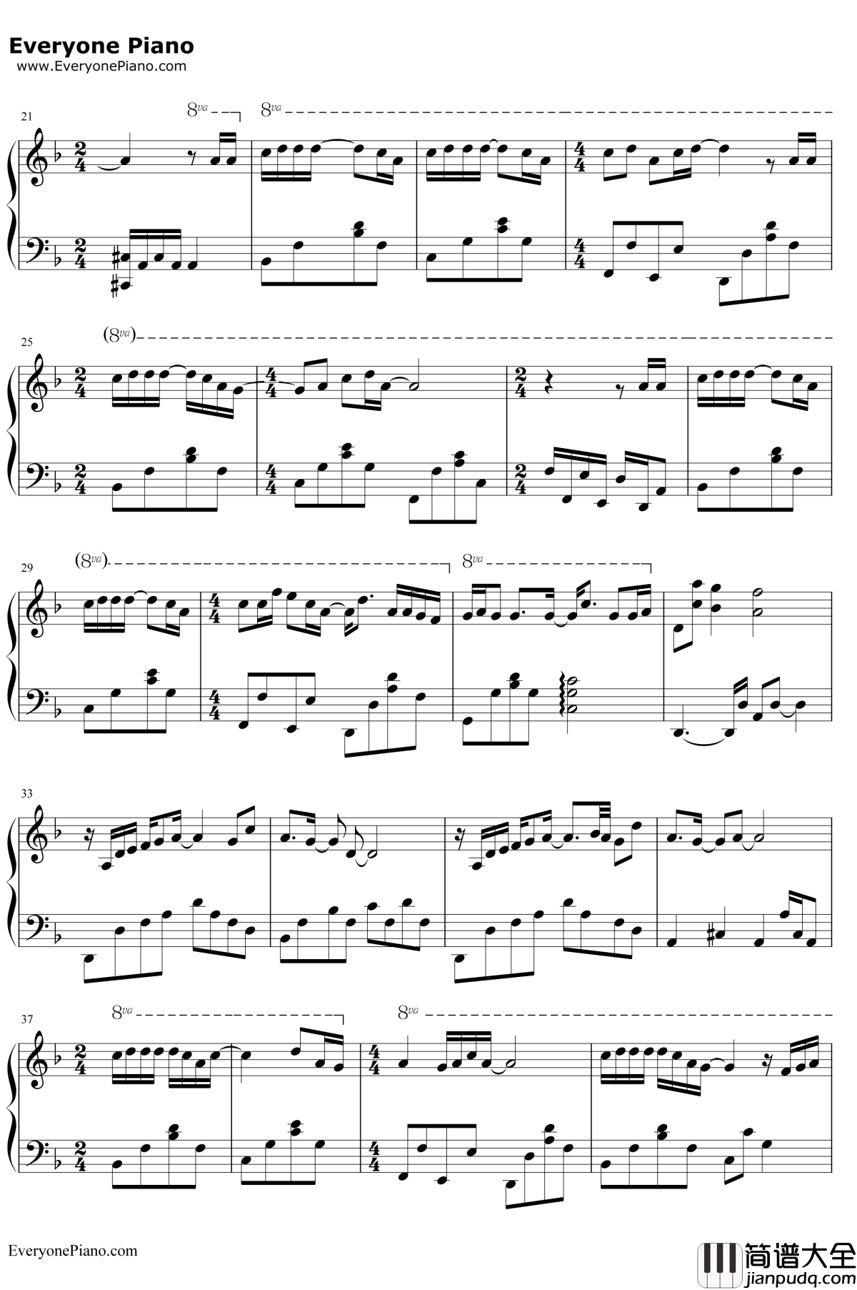 等一分钟钢琴谱__徐誉滕