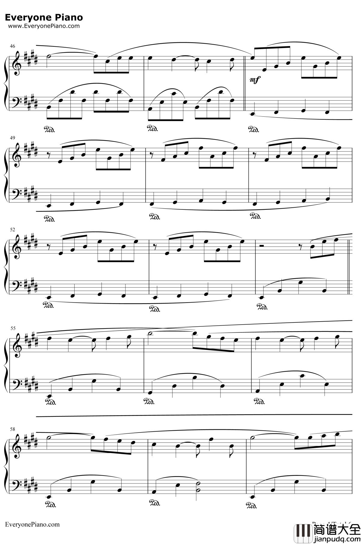 痛苦的心钢琴谱_克莱德曼_午后的旅行