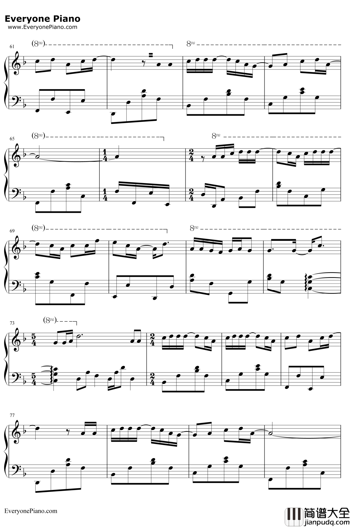 等一分钟钢琴谱__徐誉滕