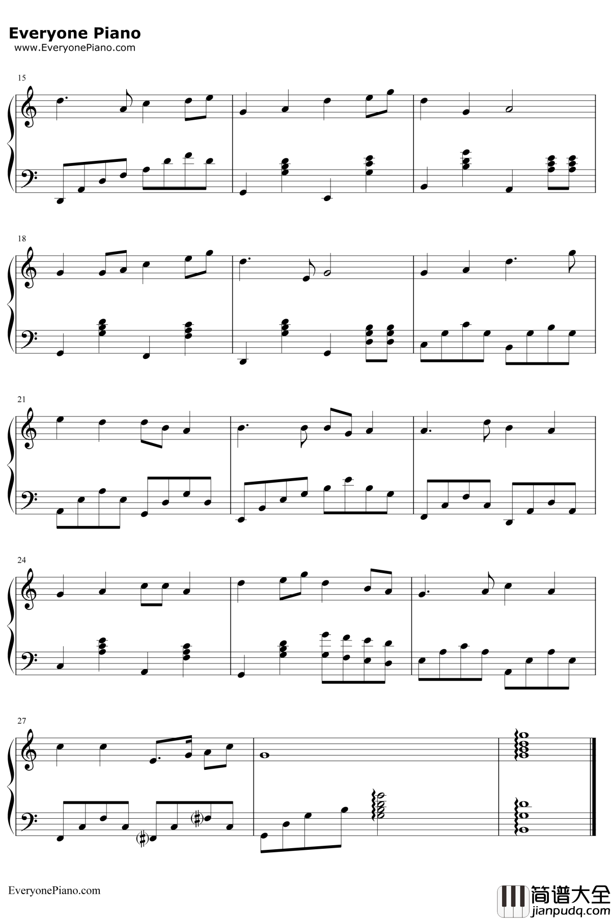 天上掉下个林妹妹钢琴谱_钱慧丽_红楼梦唱段