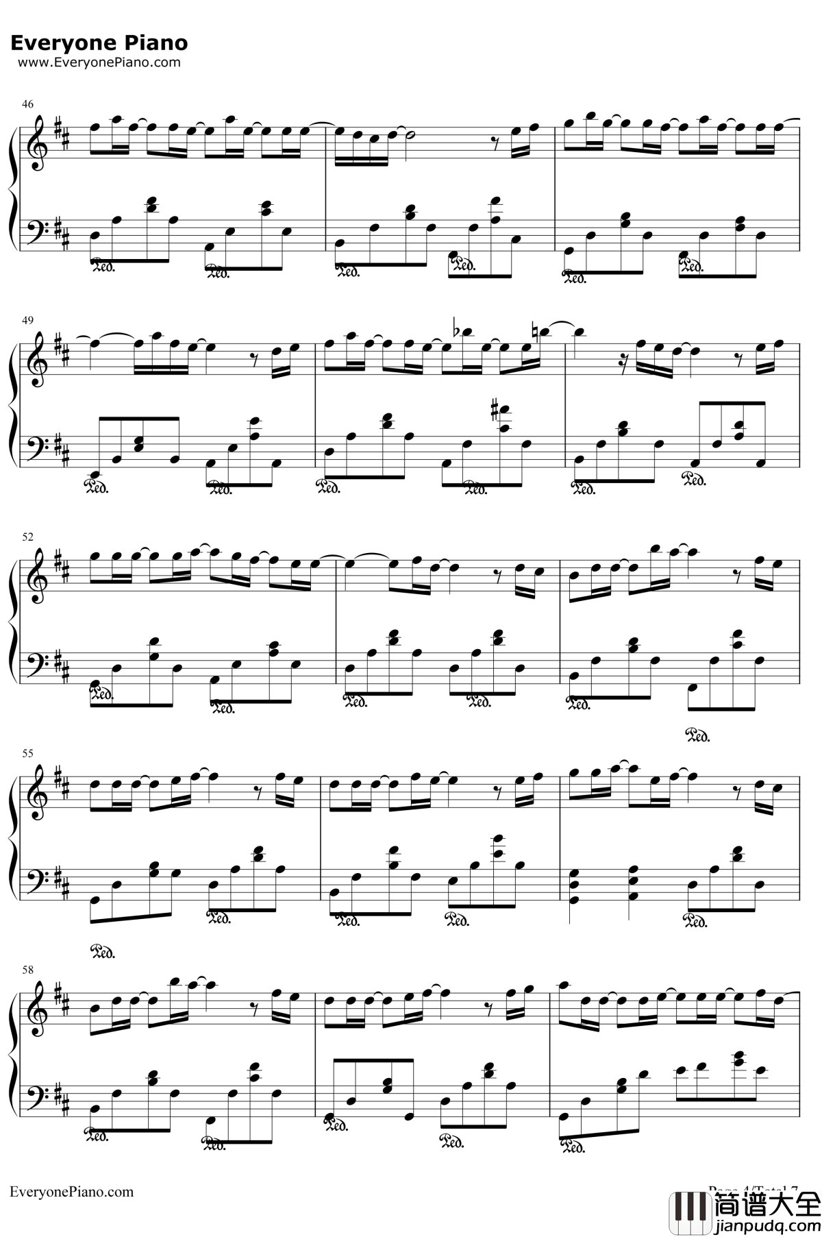 明日への扉钢琴谱_IWISH