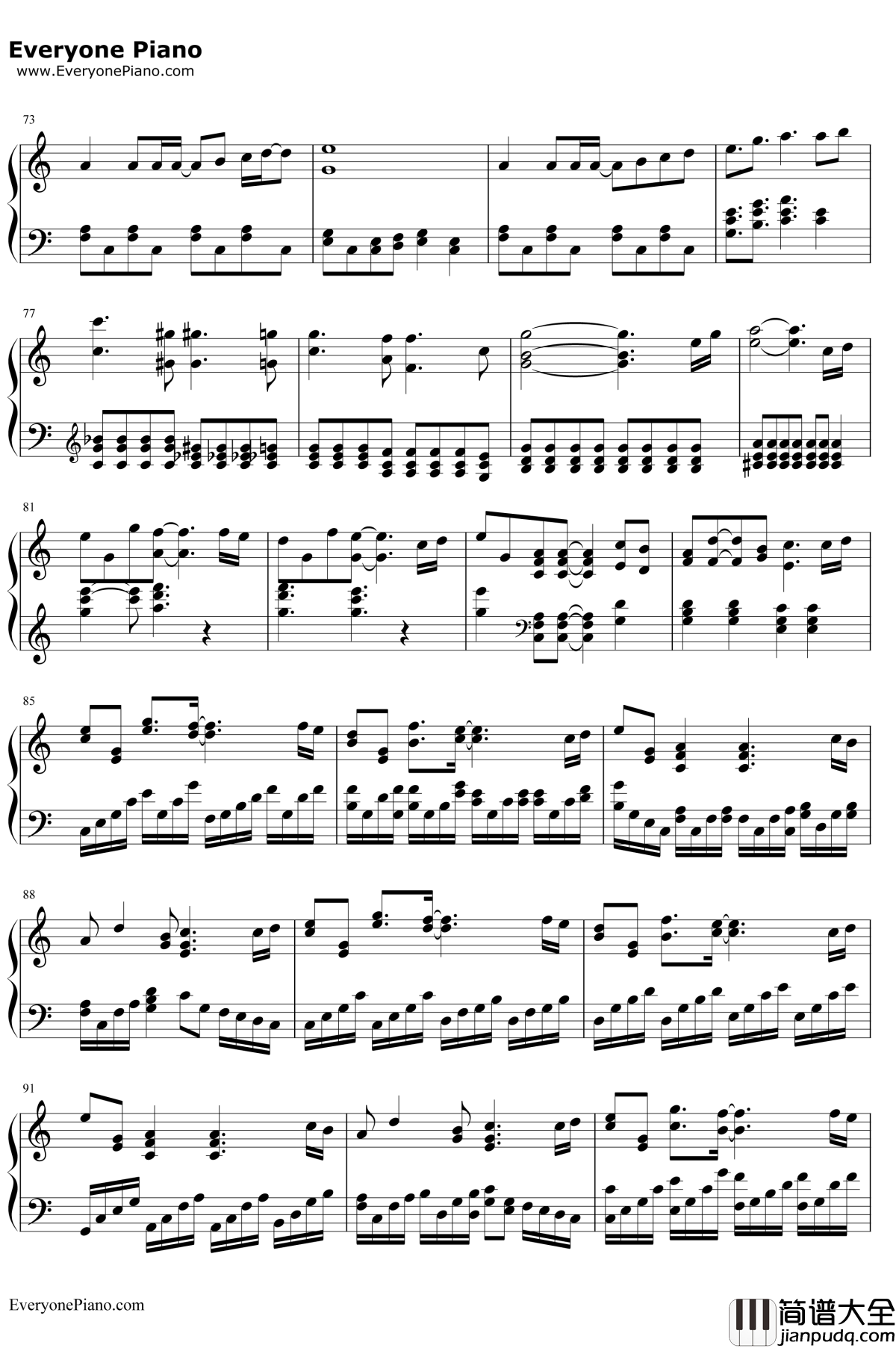 相信钢琴谱__苏打绿