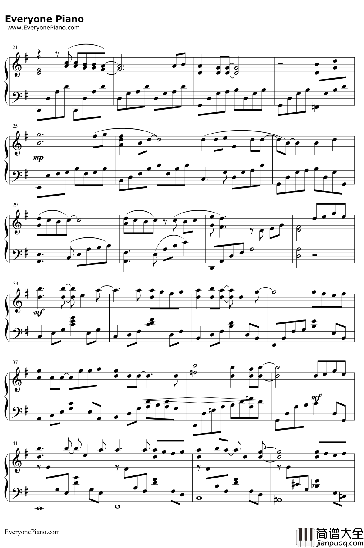 会呼吸的痛钢琴谱_梁静茹