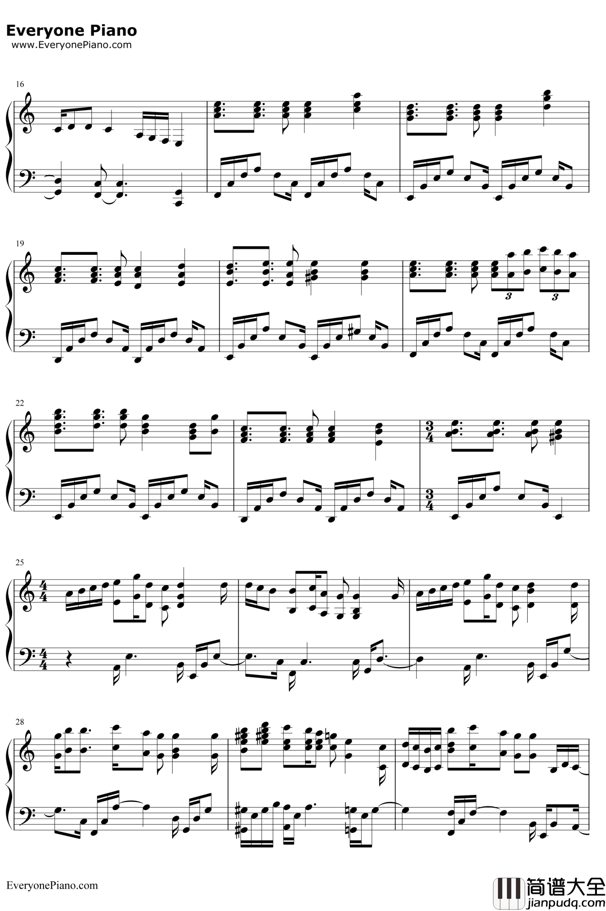 ソリテュード钢琴谱_光宗信吉_甘城辉煌乐园救世主OST