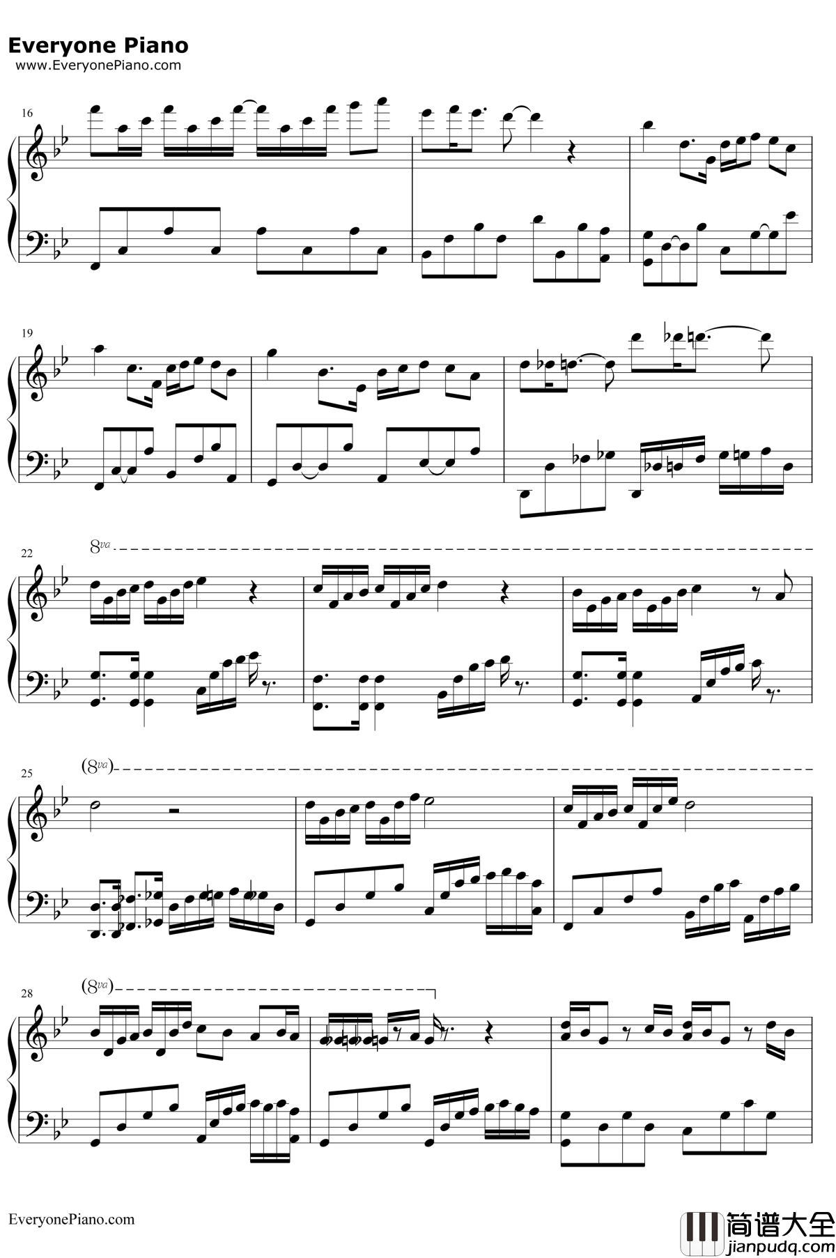 婚礼狂想曲钢琴谱_未知