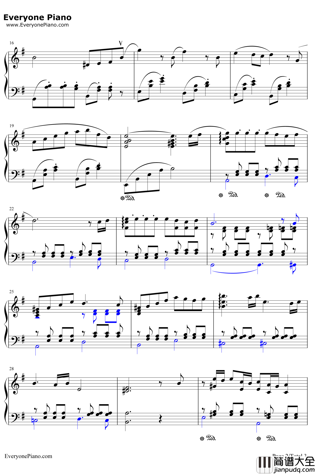 海の見える街钢琴谱_久石让_魔女宅急便插曲