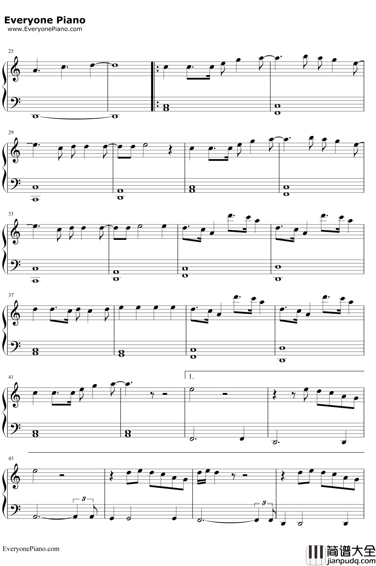 Reminding_Me钢琴谱_ShawnHookVanessaHudgens