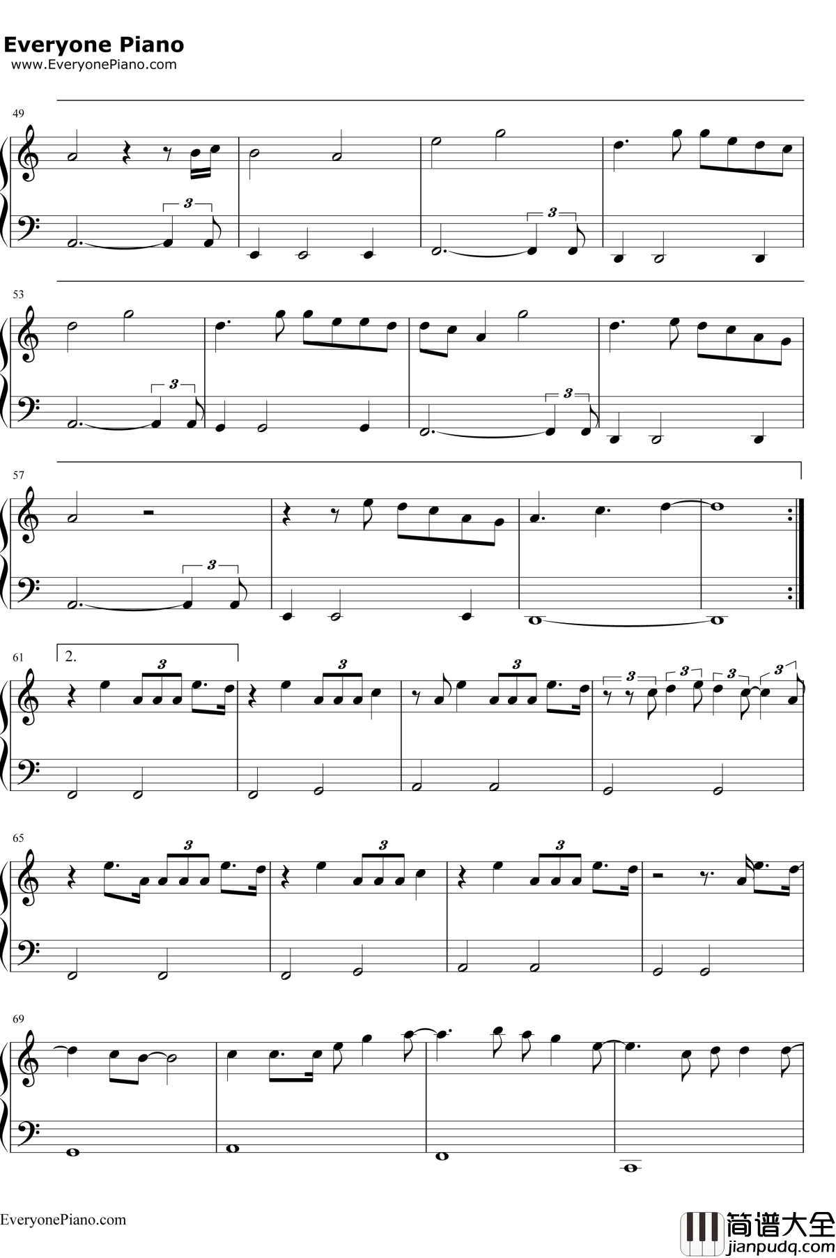 Reminding_Me钢琴谱_ShawnHookVanessaHudgens