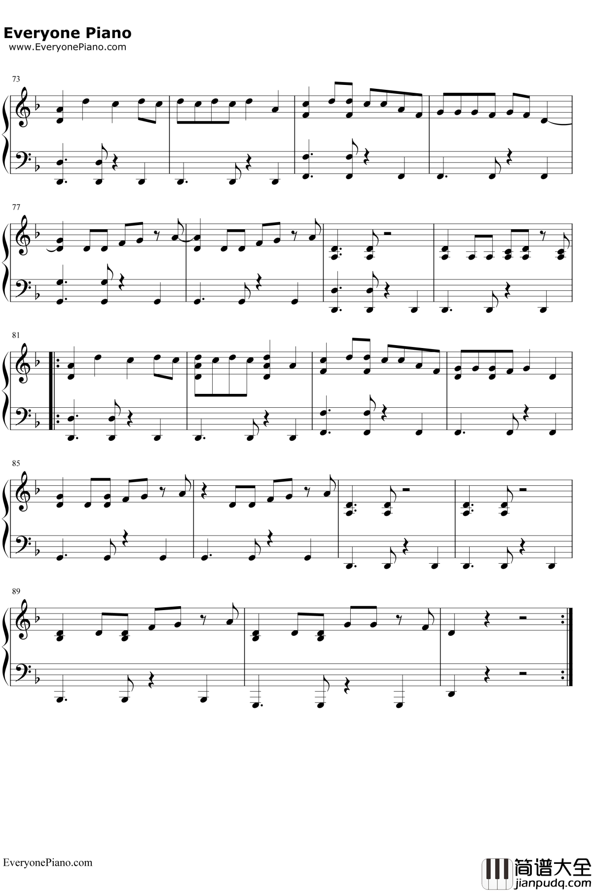 Feel_It_Still钢琴谱_Portugal.TheMan