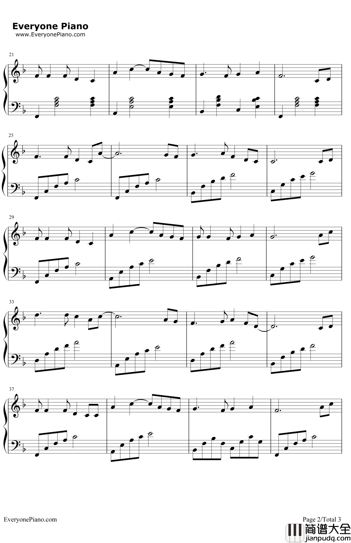 牵手钢琴谱__苏芮