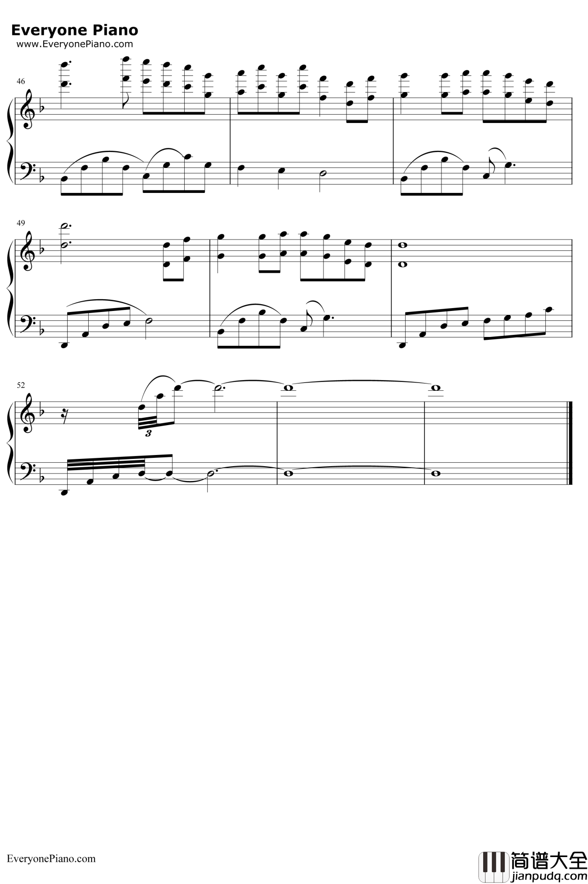 优美的小调钢琴谱___张宇桦