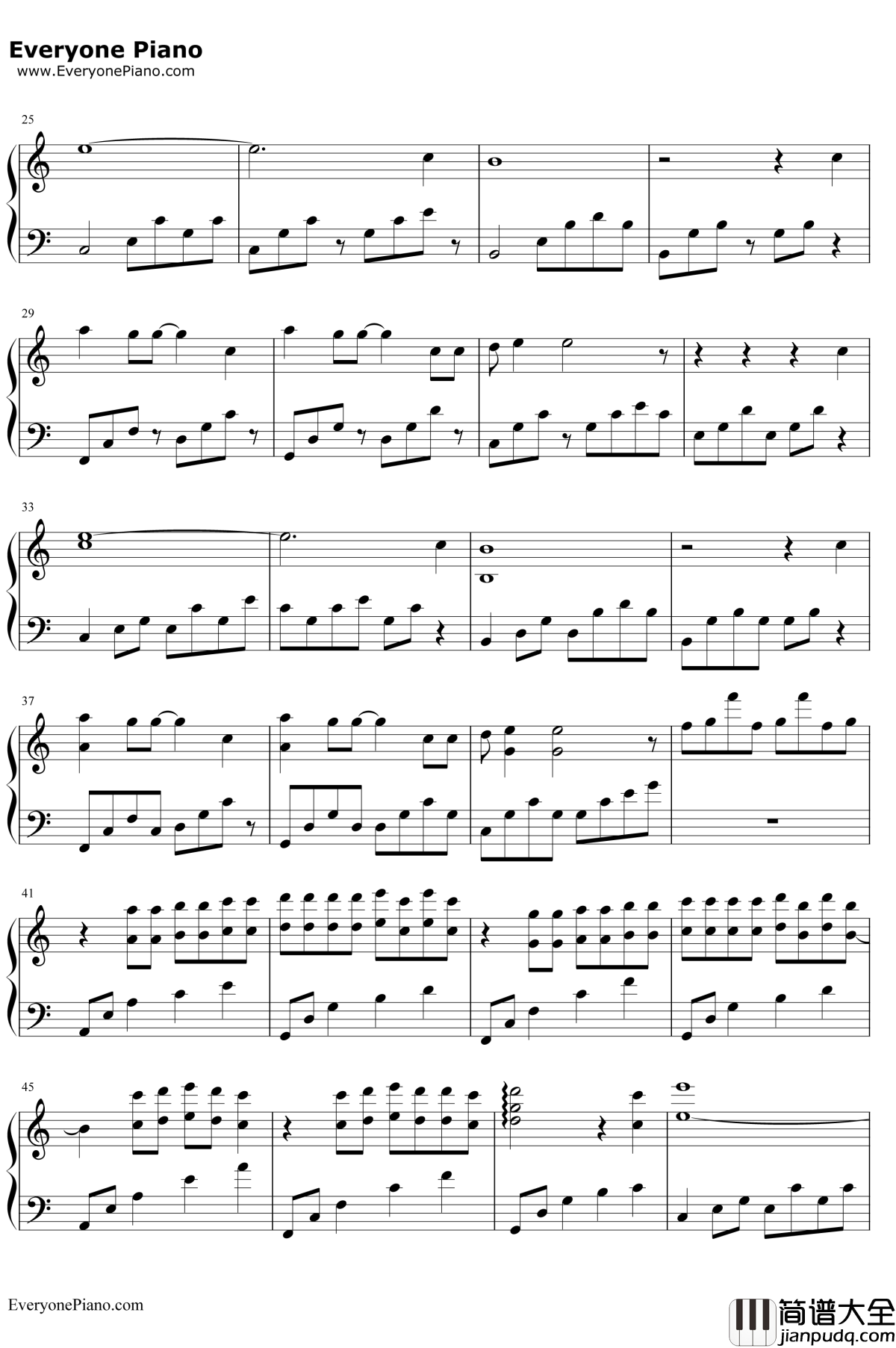 瞬间钢琴谱__邓紫棋