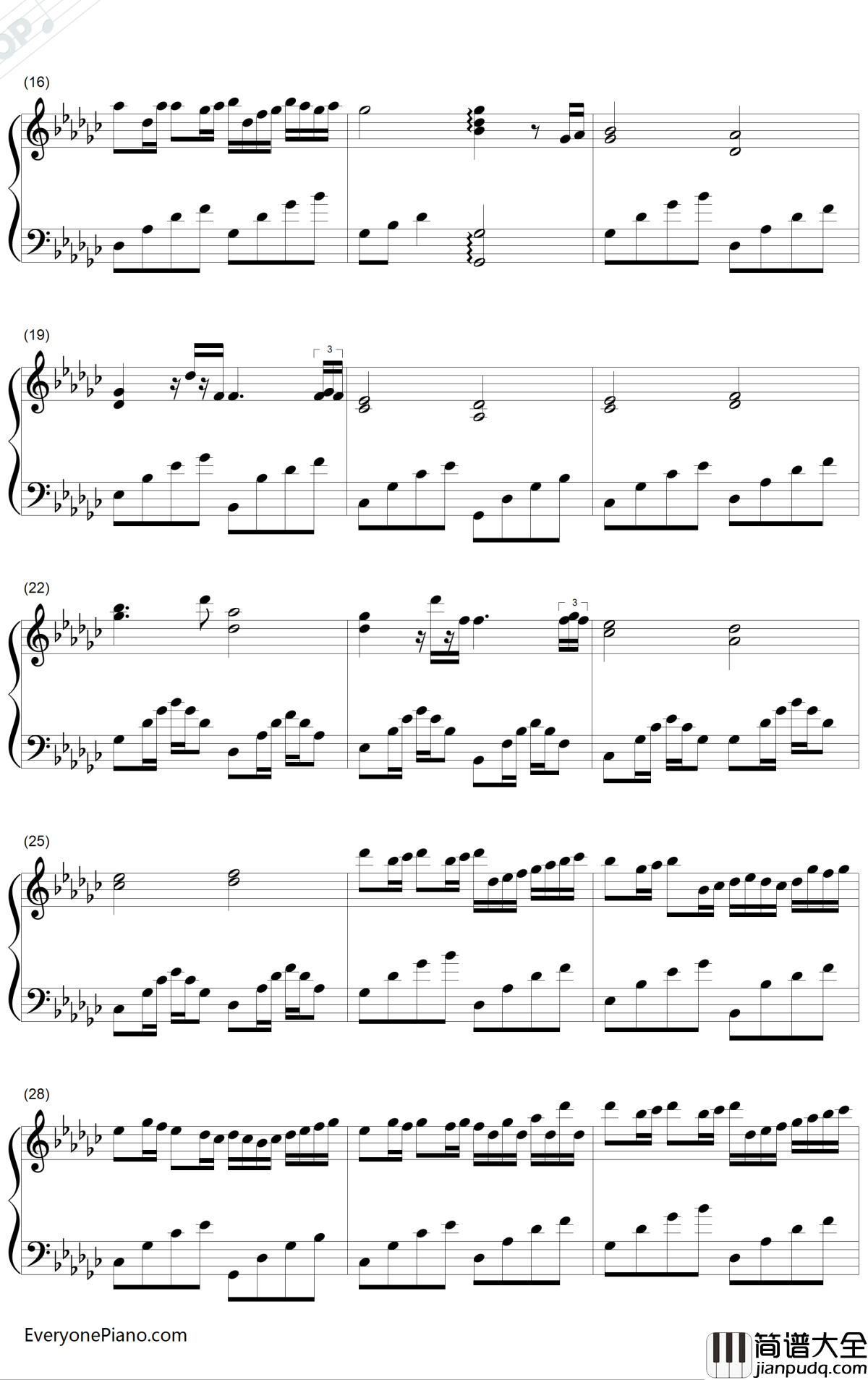 琴光的卡农钢琴谱_gundamx_改编版