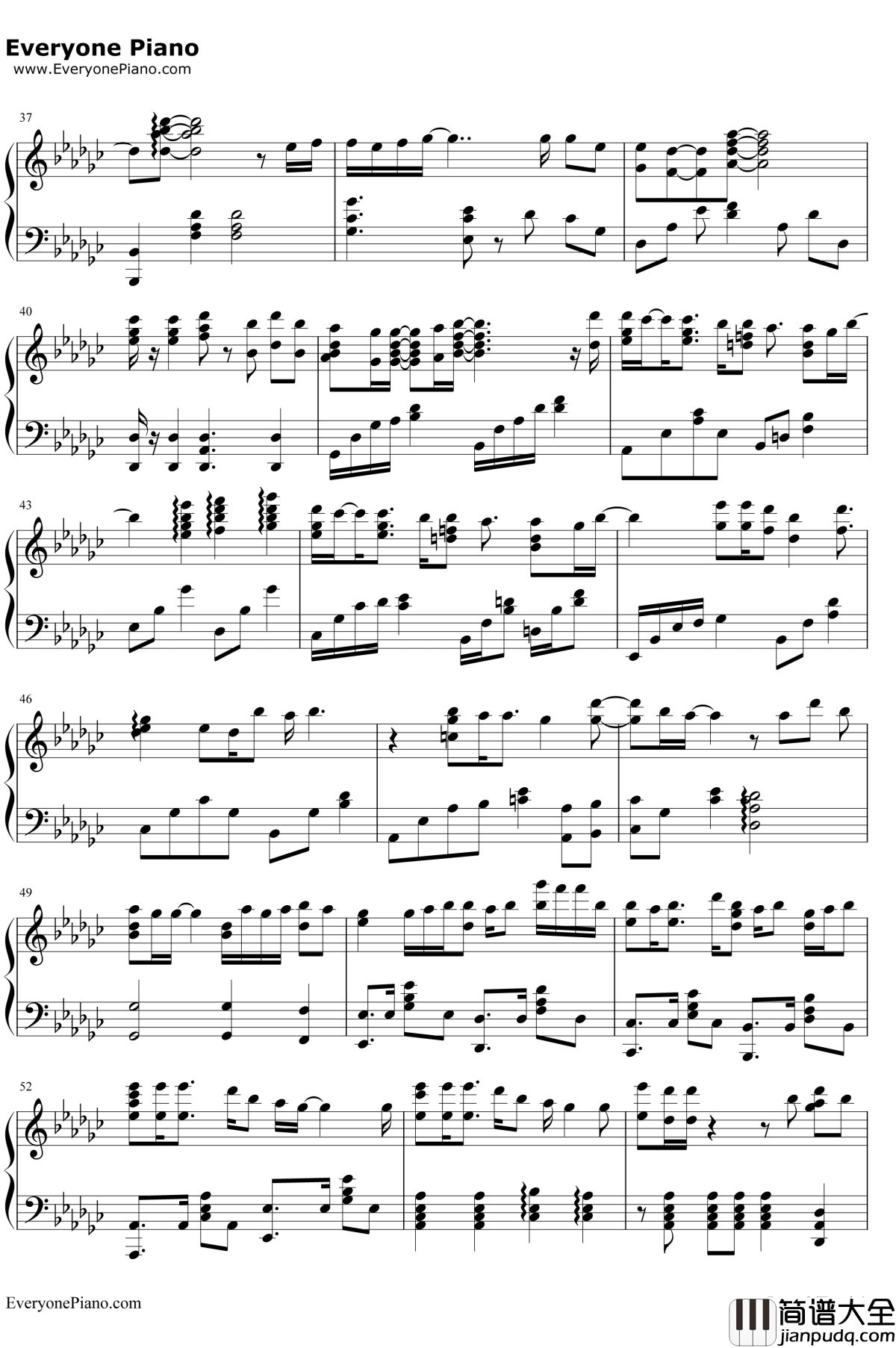 You_Are_My_Everything钢琴谱_Gummy_太阳的后裔插曲