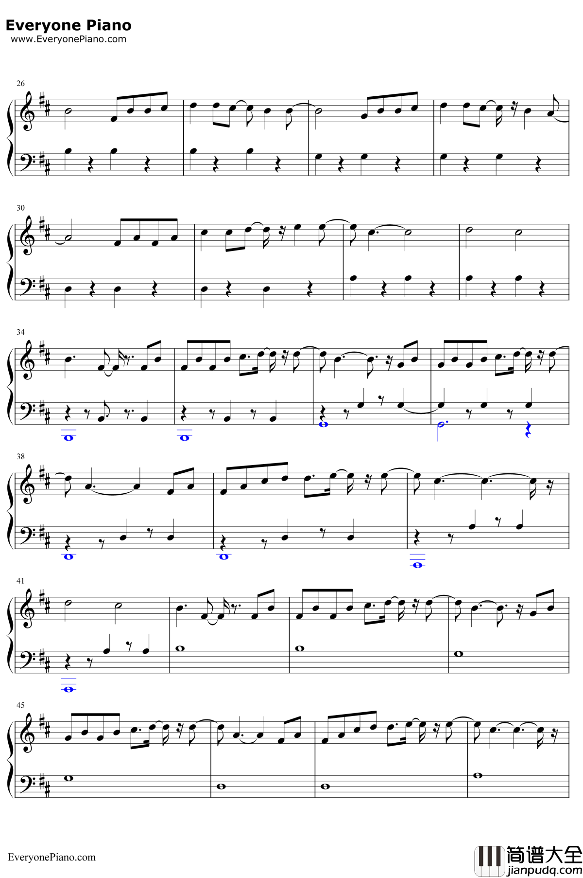 Despacito简单版钢琴谱__LuisFonsi