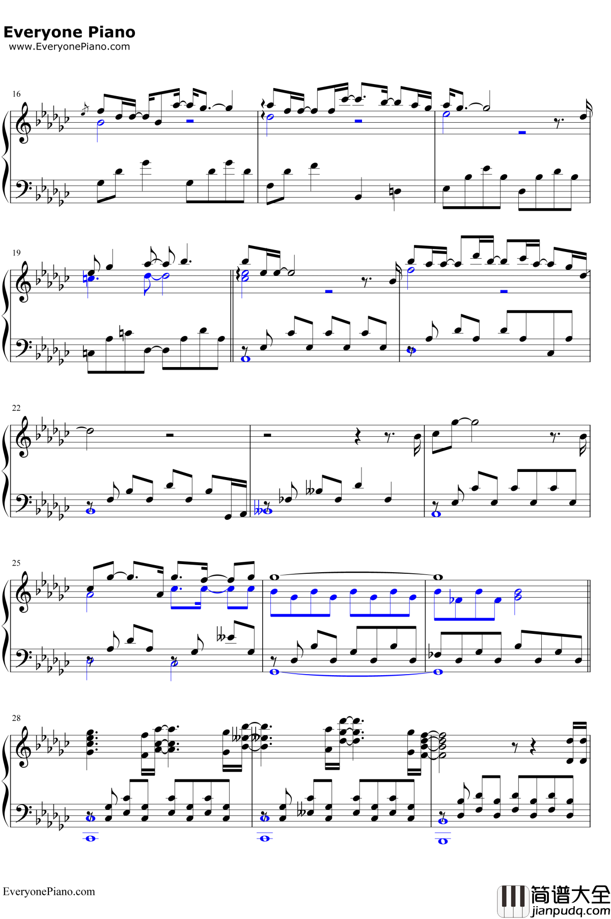 恋をしたのは钢琴谱_aiko_声之形主题曲