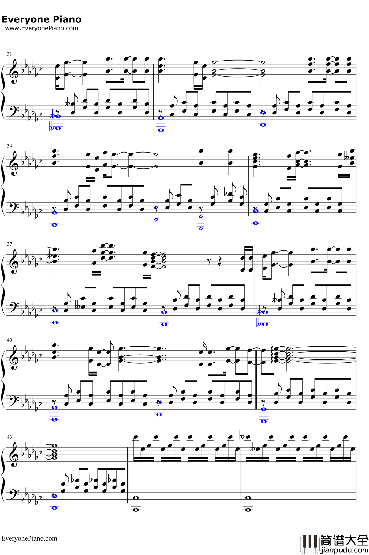 恋をしたのは钢琴谱_aiko_声之形主题曲