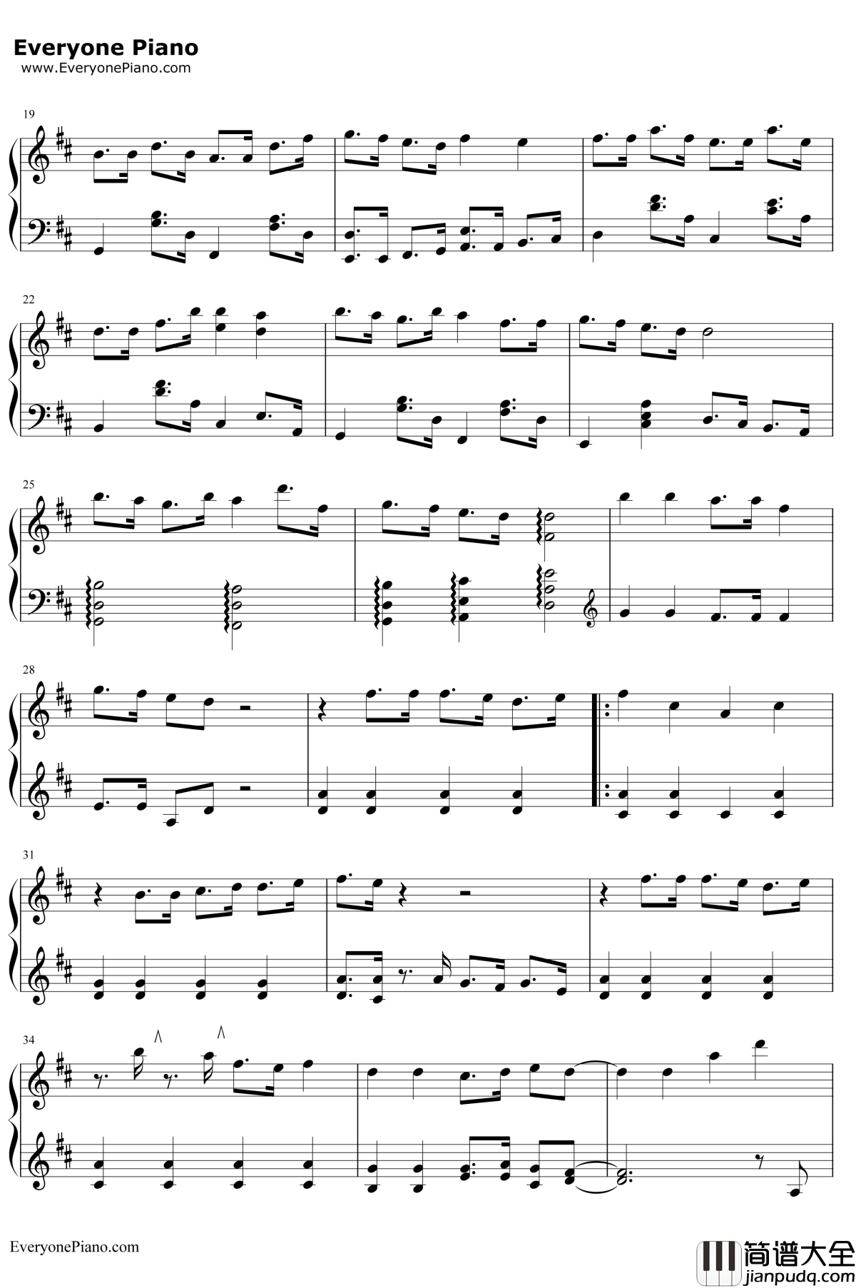 王者同行钢琴谱_陈牧耶_华丽独奏_王者荣耀两周年BGM