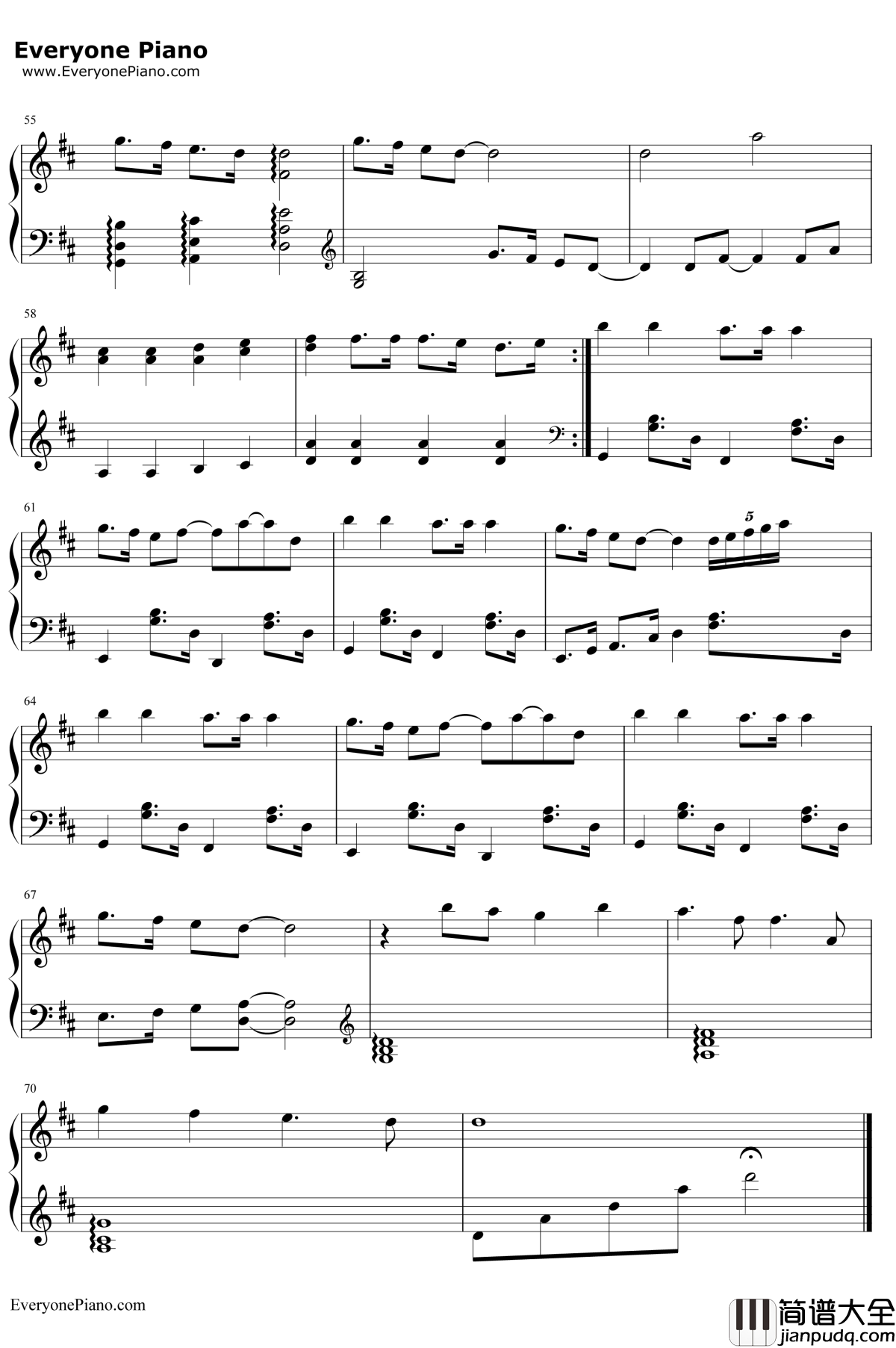 王者同行钢琴谱_陈牧耶_华丽独奏_王者荣耀两周年BGM