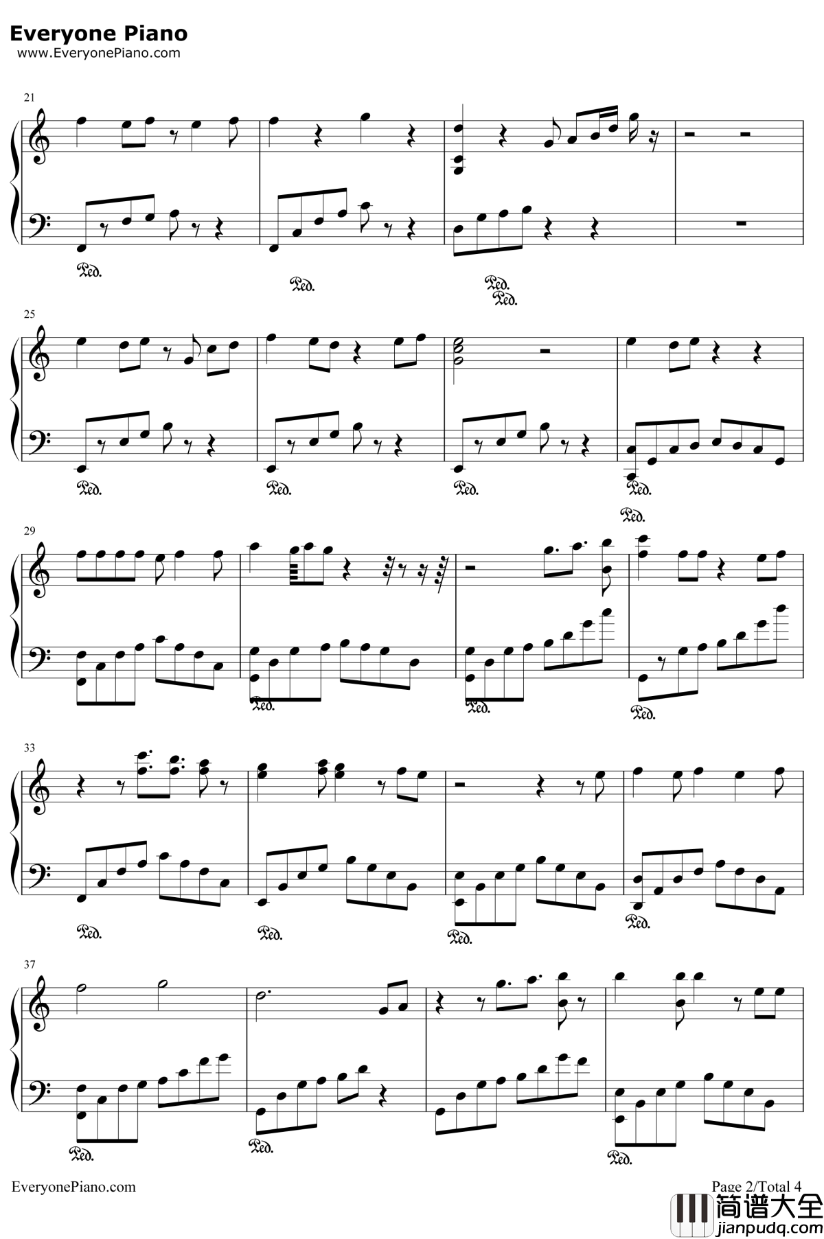 那片海钢琴谱__韩红